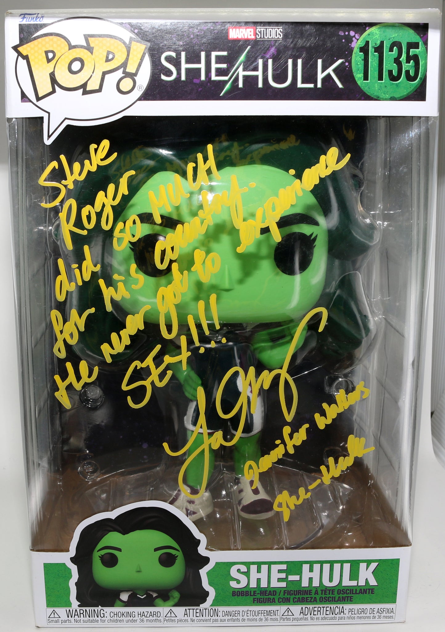 
                  
                    Tatiana Maslany as She-Hulk in She-Hulk Signed 12-Inch Funko POP! #1135 with Character Name & Quote
                  
                