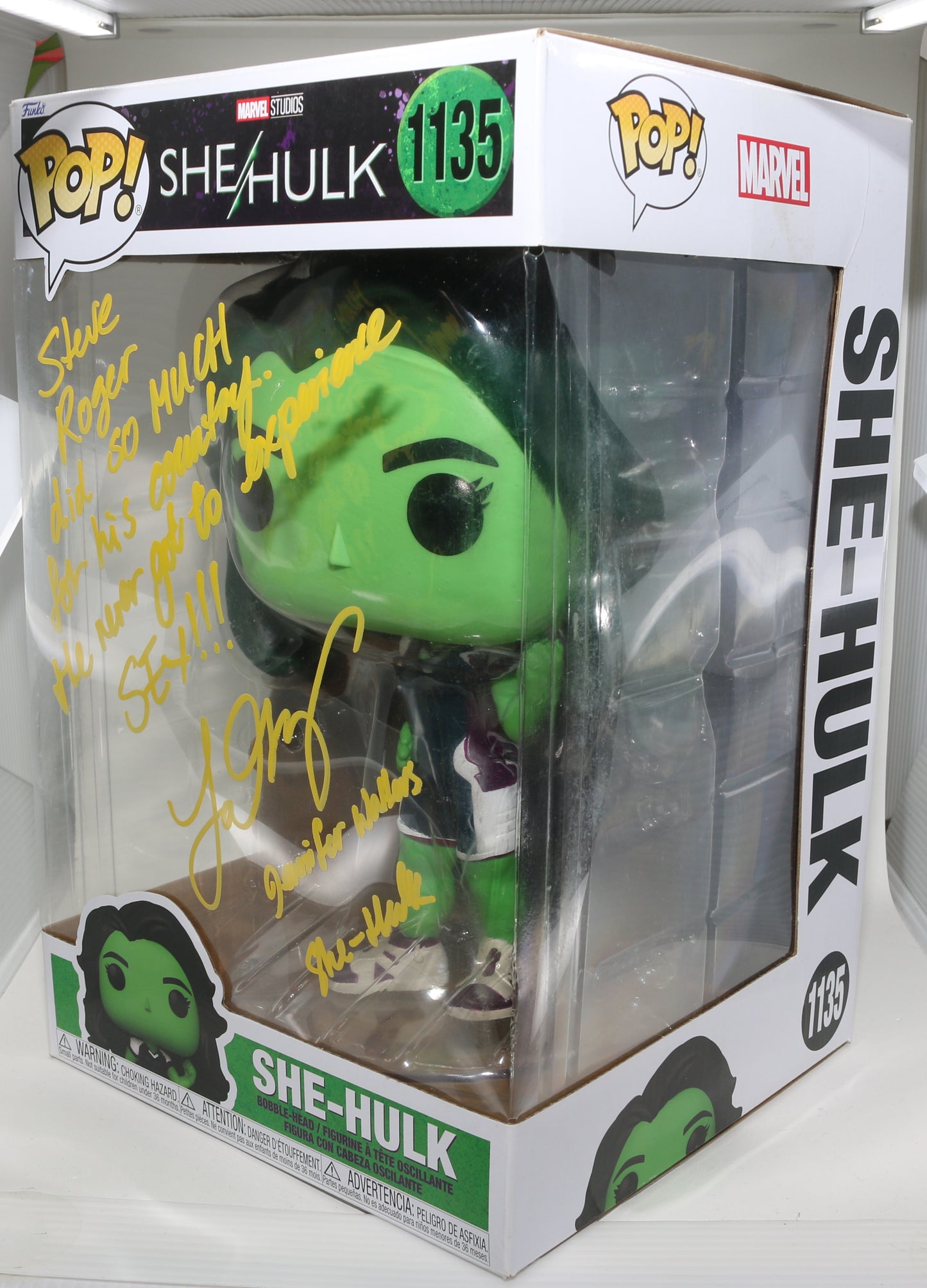 
                  
                    Tatiana Maslany as She-Hulk in She-Hulk Signed 12-Inch Funko POP! #1135 with Character Name & Quote
                  
                