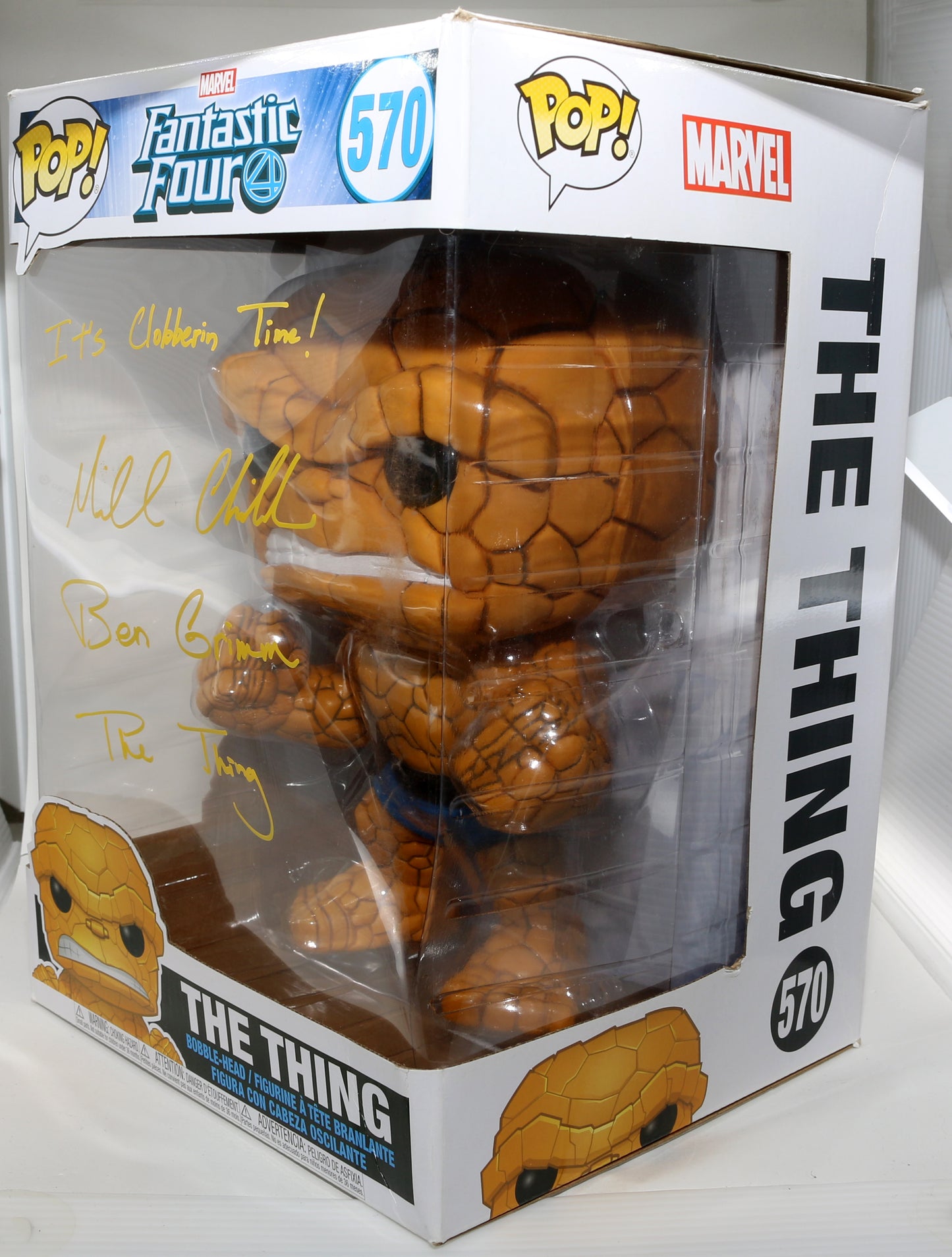 
                  
                    Michael Chiklis as Ben Grimm / The Thing in Fantastic Four Signed Oversized 12-Inch Funko POP! #570 with Character Name & Quote
                  
                
