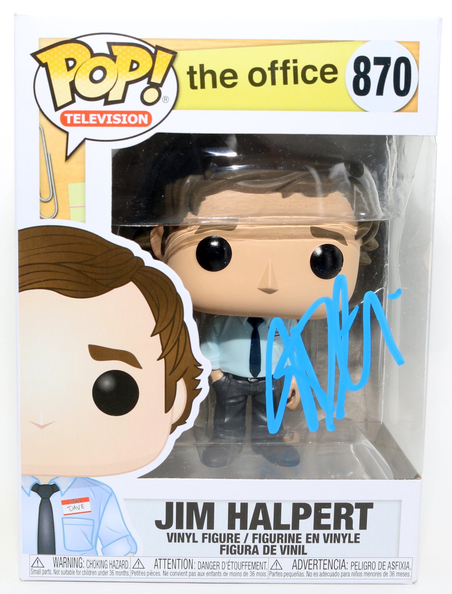 
                  
                    John Krasinski as Jim Halpert in The Office Signed Funko POP! #870
                  
                
