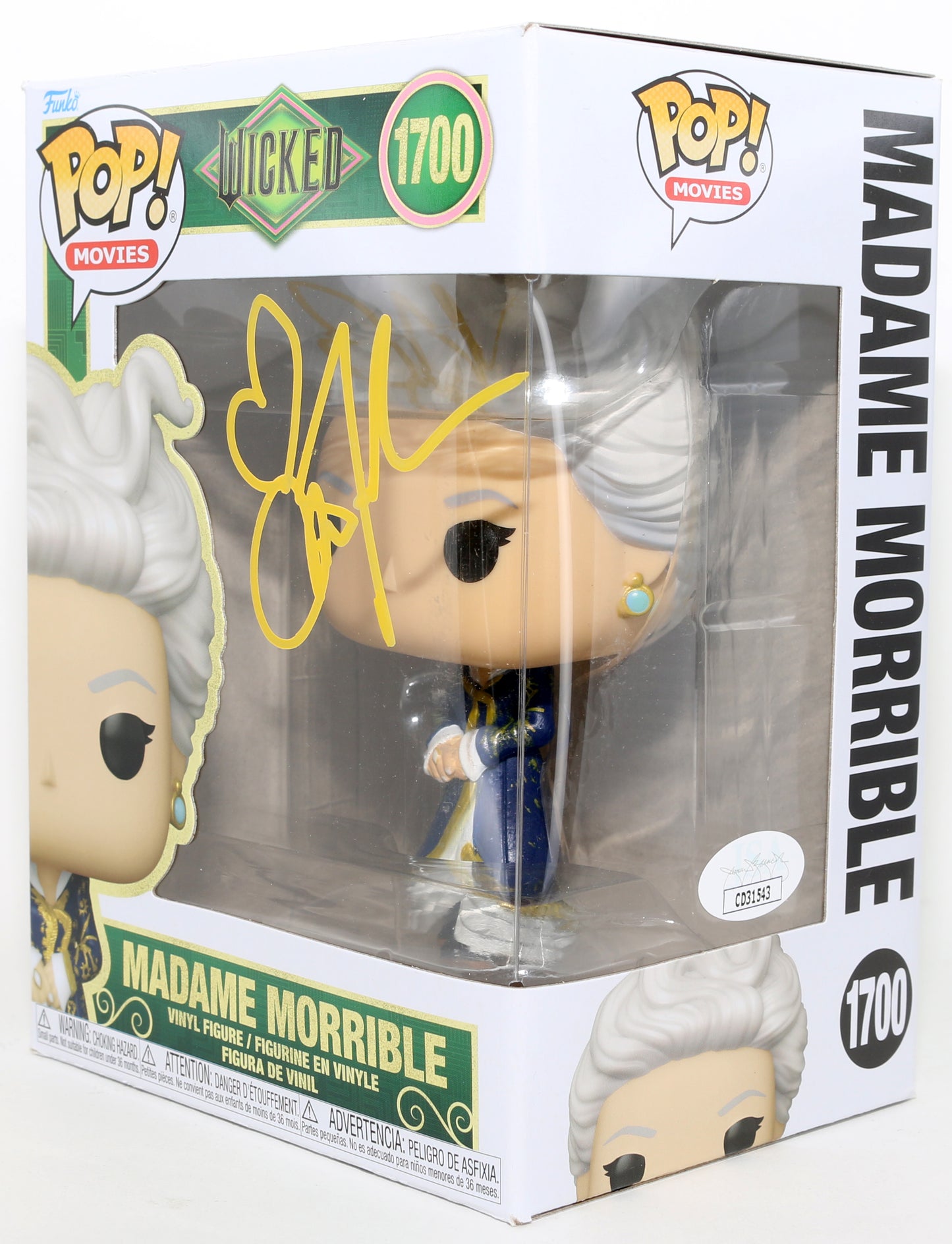 
                  
                    Michelle Yeoh as Madame Morrible in Wicked (JSA) Signed Funko POP! #1700
                  
                