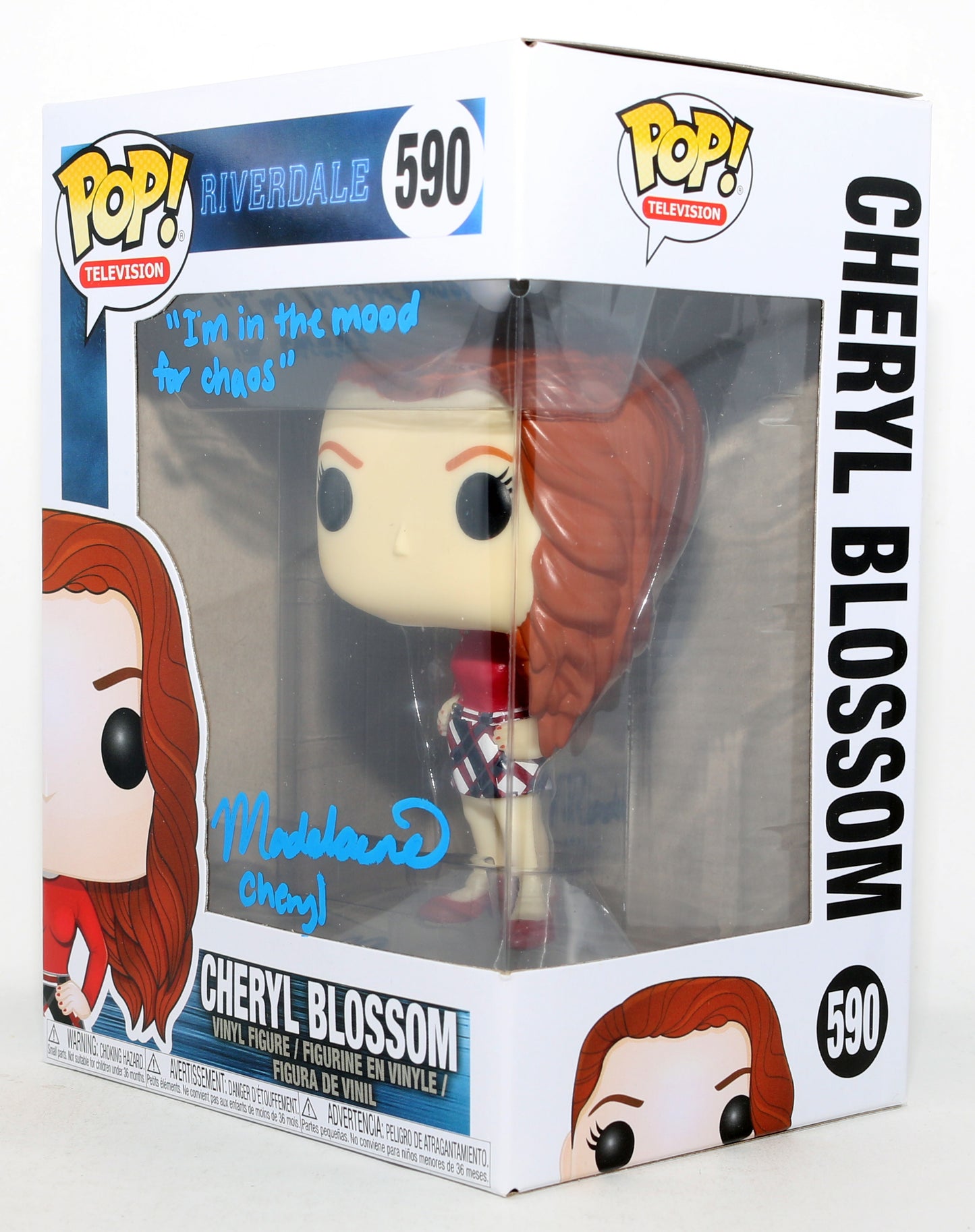 
                  
                    Madelaine Petsch as Cheryl Blossom in Riverdale Signed Funko POP! #590 with Character Name & Quote
                  
                