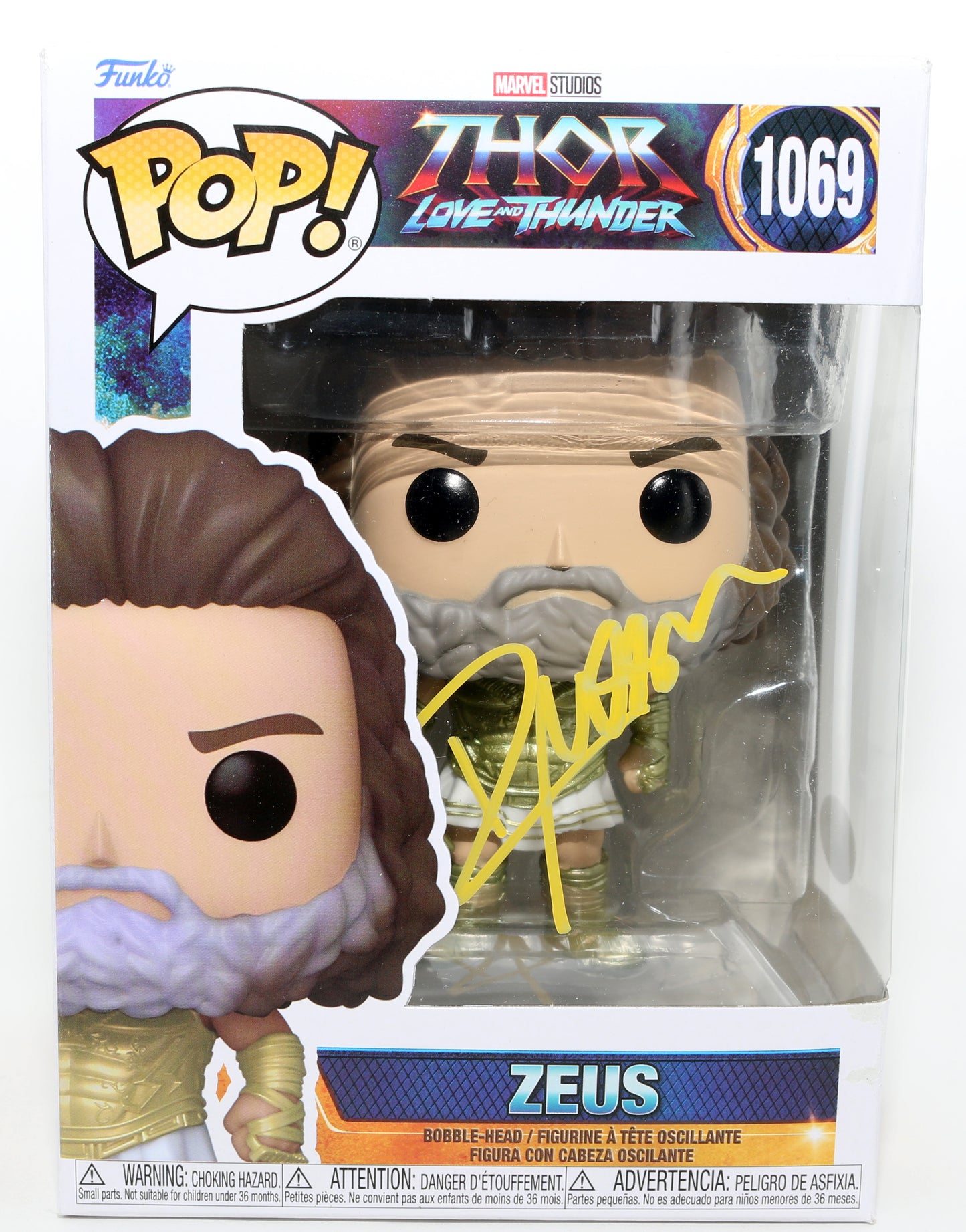 
                  
                    Russell Crowe as Zeus in Thor: Love & Thunder (JSA) Signed Funko POP! #1069
                  
                