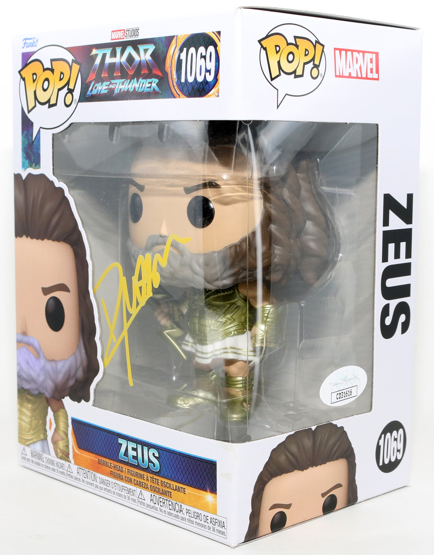 
                  
                    Russell Crowe as Zeus in Thor: Love & Thunder (JSA) Signed Funko POP! #1069
                  
                