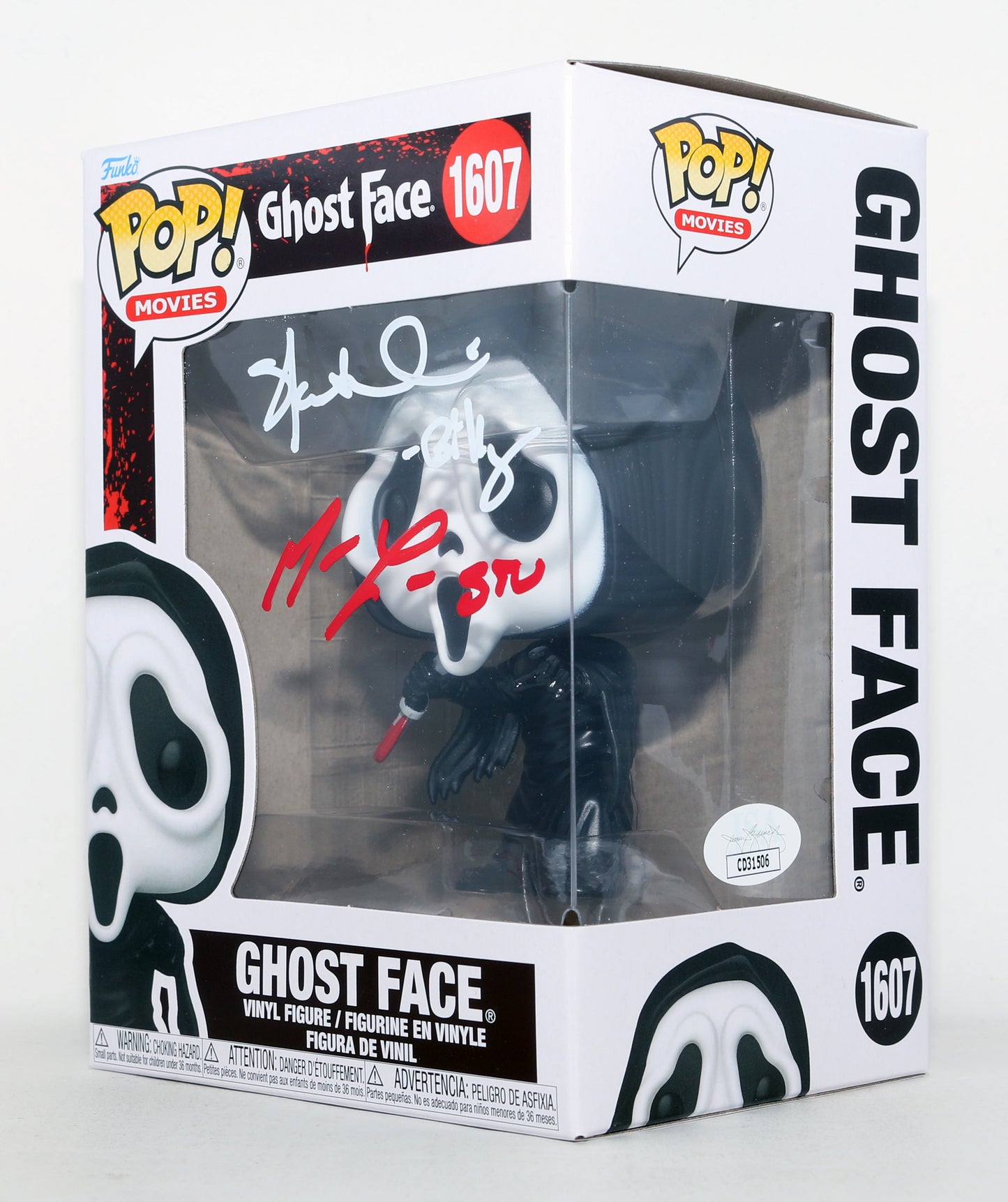 
                  
                    Matthew Lillard as Stu Macher & Skeet Ulrich as Billy Loomis in Scream (JSA) Signed Funko POP! #1607 with Character Names
                  
                