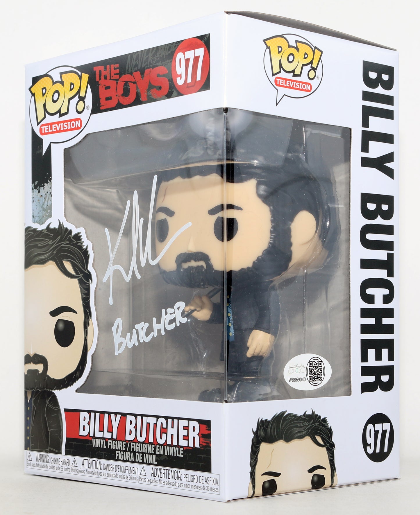 
                  
                    Karl Urban as Billy Butcher in The Boys (JSA) Signed Funko POP! #977 with Character Name
                  
                