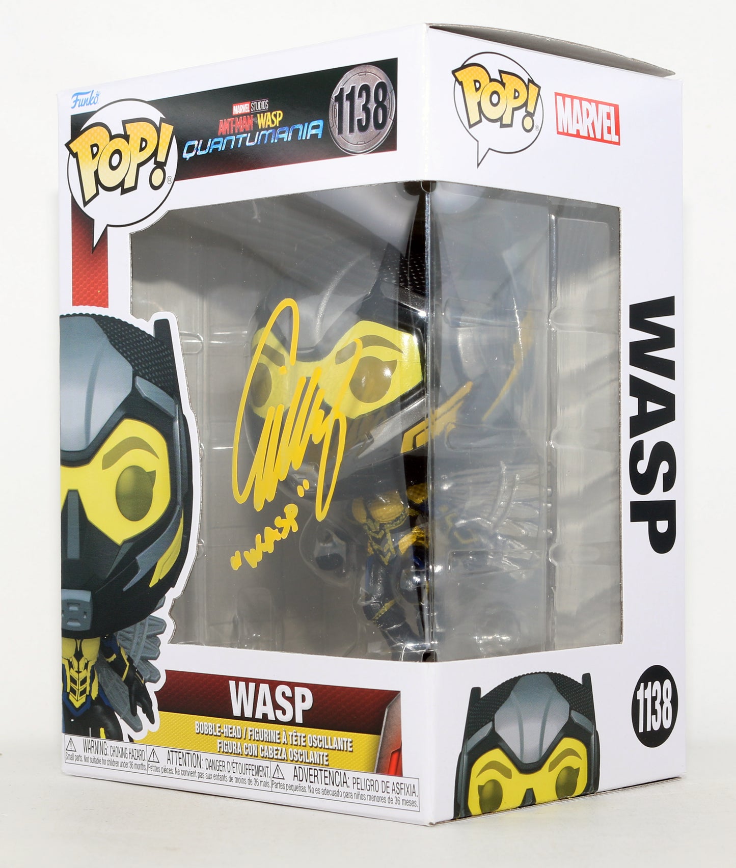 
                  
                    Evangeline Lilly as Wasp in Ant-Man & The Wasp: Quantumania Signed Funko POP! #1138 with Character Name
                  
                