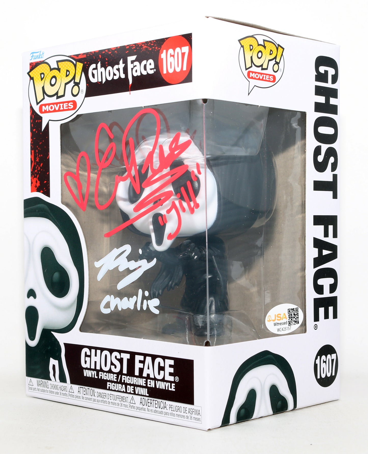 
                  
                    Emma Roberts as Jill Roberts & Rory Culkin as Charlie Walker in Scream 4 (JSA) Signed Funko POP! #1607 with Character Names
                  
                