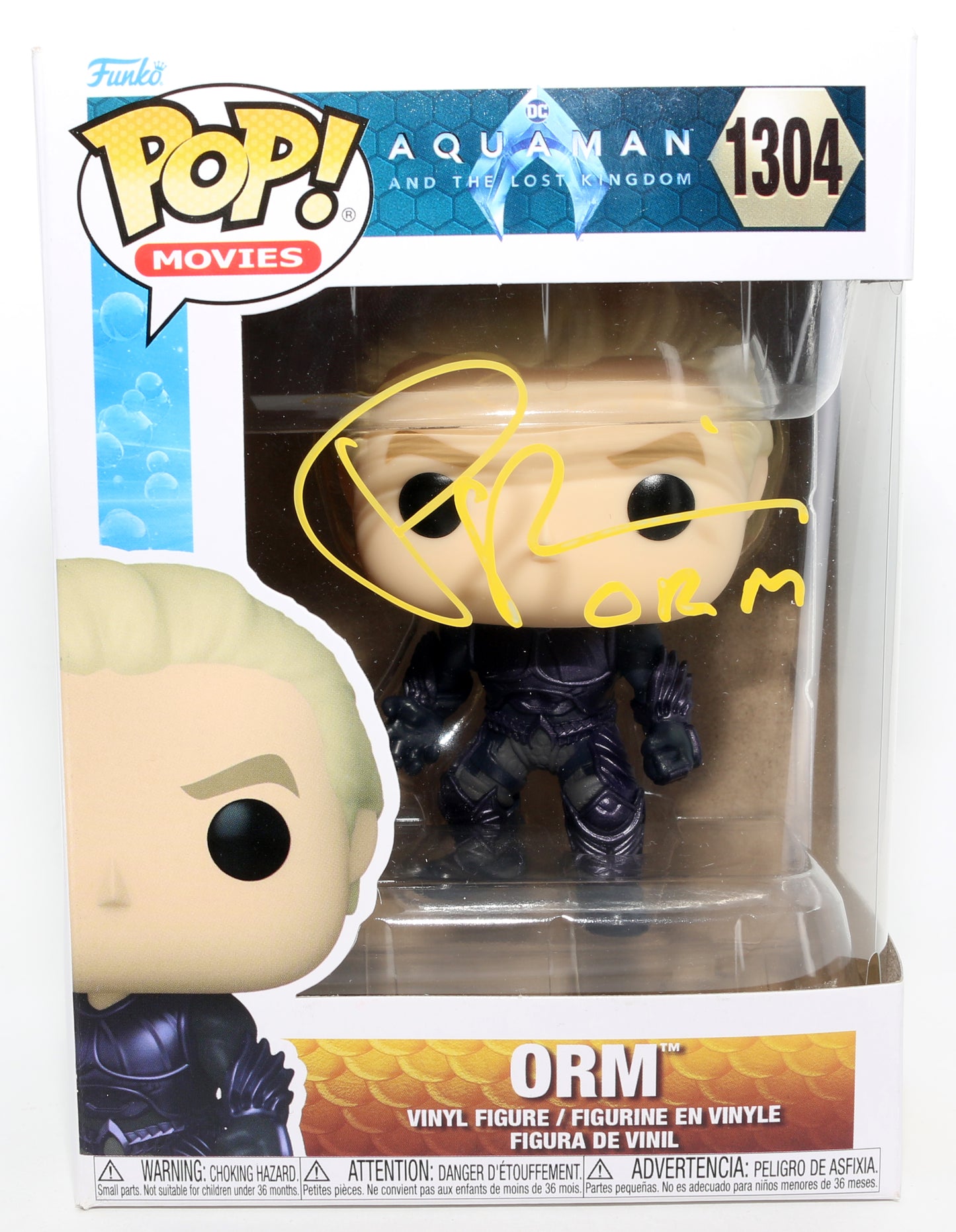 
                  
                    Patrick Wilson as Orm in Aquaman & the Lost Kingdom Signed Funko POP! #1304 with Character Name
                  
                