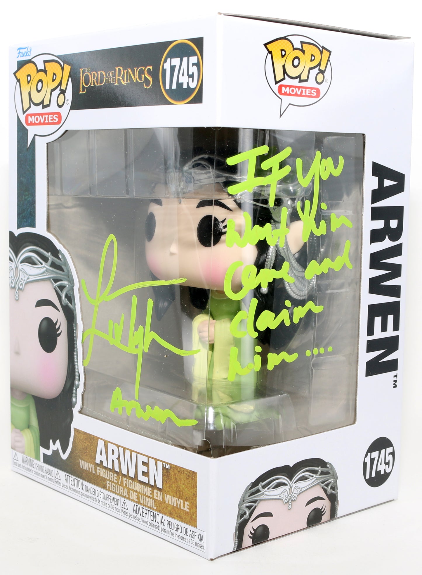
                  
                    Liv Tyler as Arwen in The Lord of the Rings: Return of the King Signed Funko POP! #1745 with Character Name & Quote
                  
                