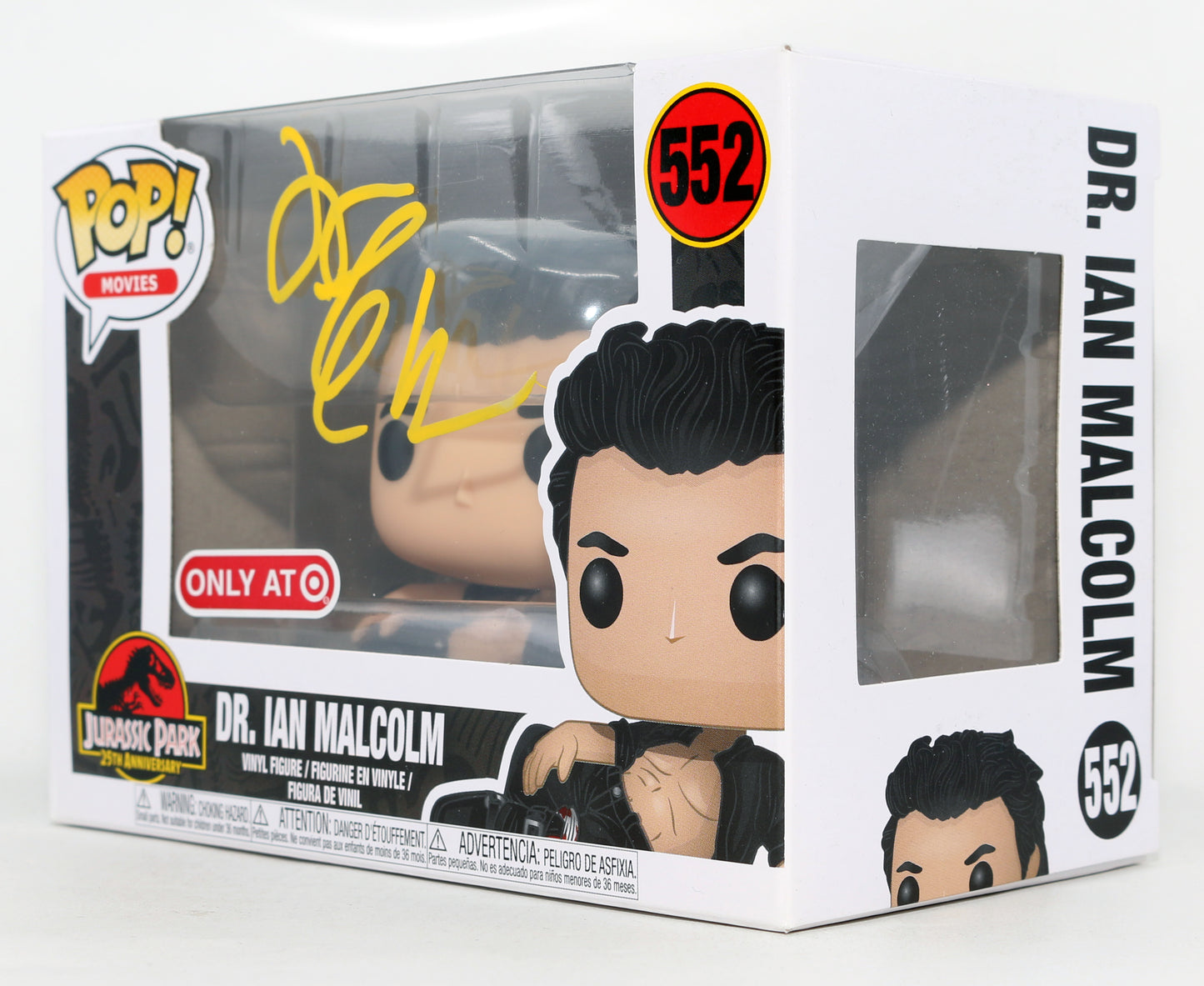 
                  
                    Jeff Goldblum as Dr. Ian Malcolm in Jurassic Park Target Exclusive (SWAU) Signed Funko POP! #552
                  
                