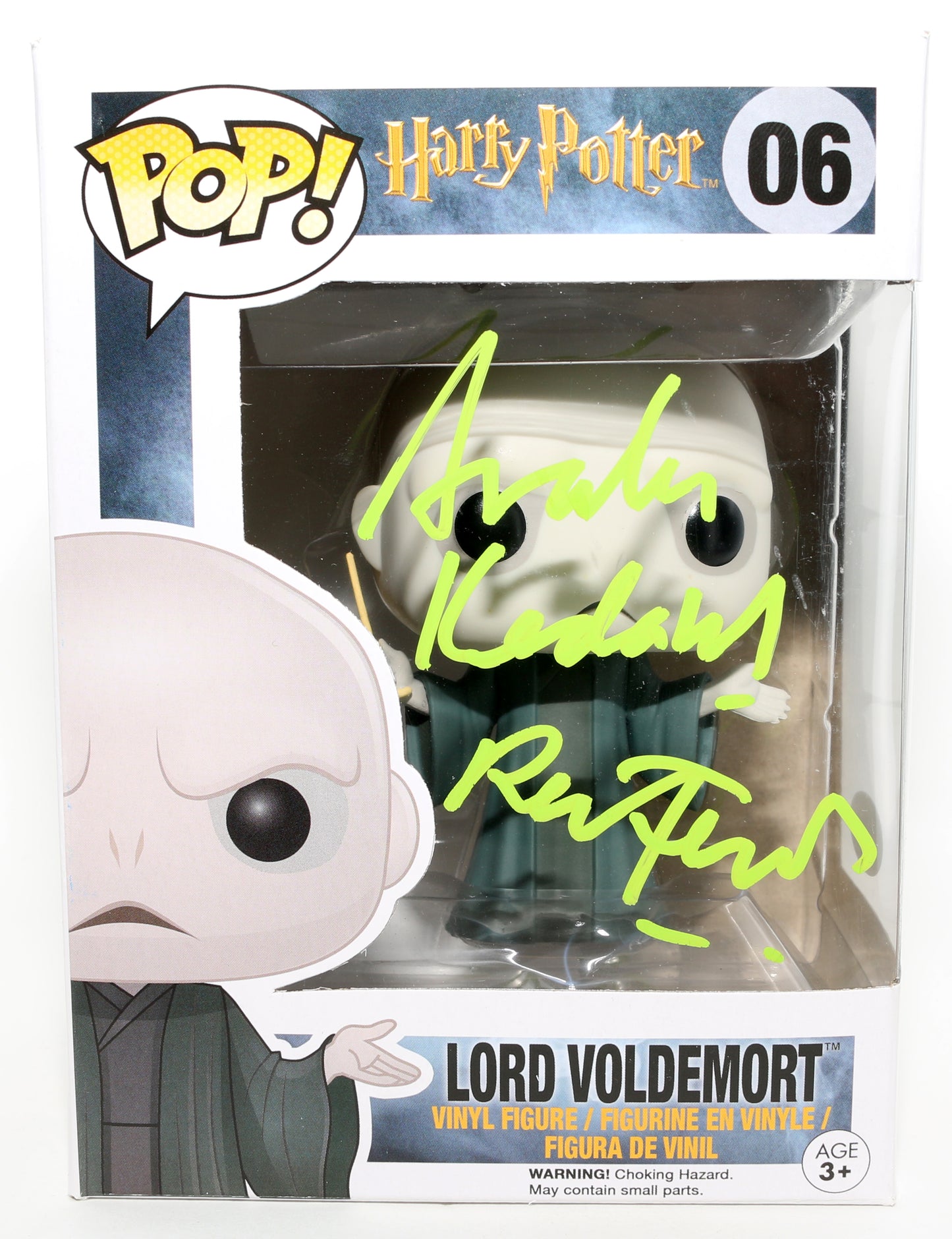 
                  
                    Ralph Fiennes as Lord Voldemort in Harry Potter (JSA) Signed Funko POP! #06 with Quote
                  
                