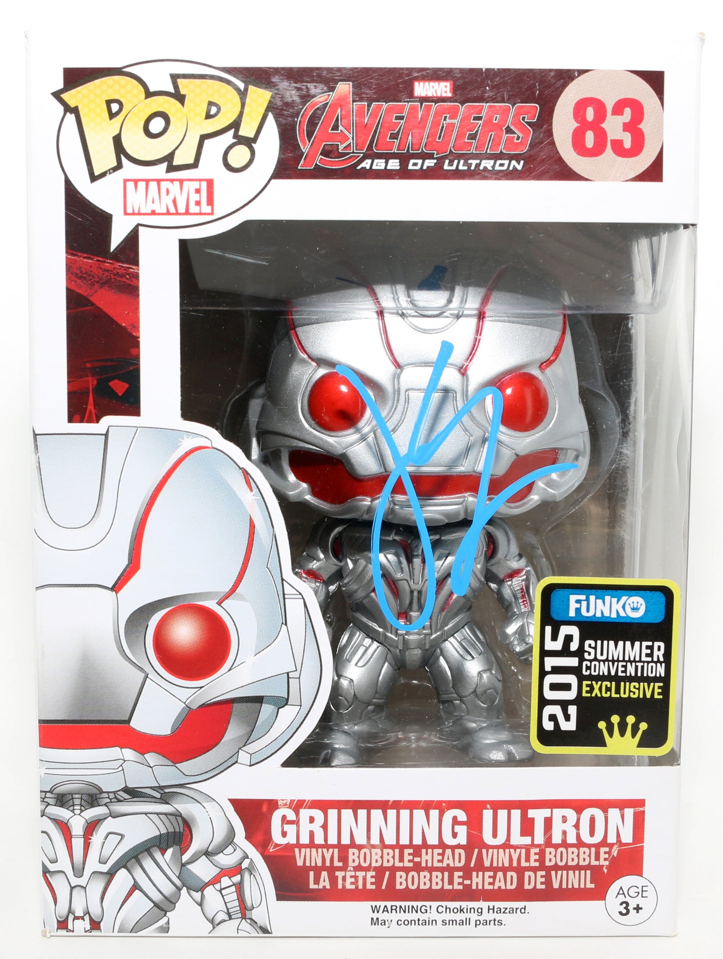
                  
                    James Spader as Grinning Ultron in Avengers: Age of Ultron 2015 Summer Convention Exclusive Signed Funko POP! #83
                  
                