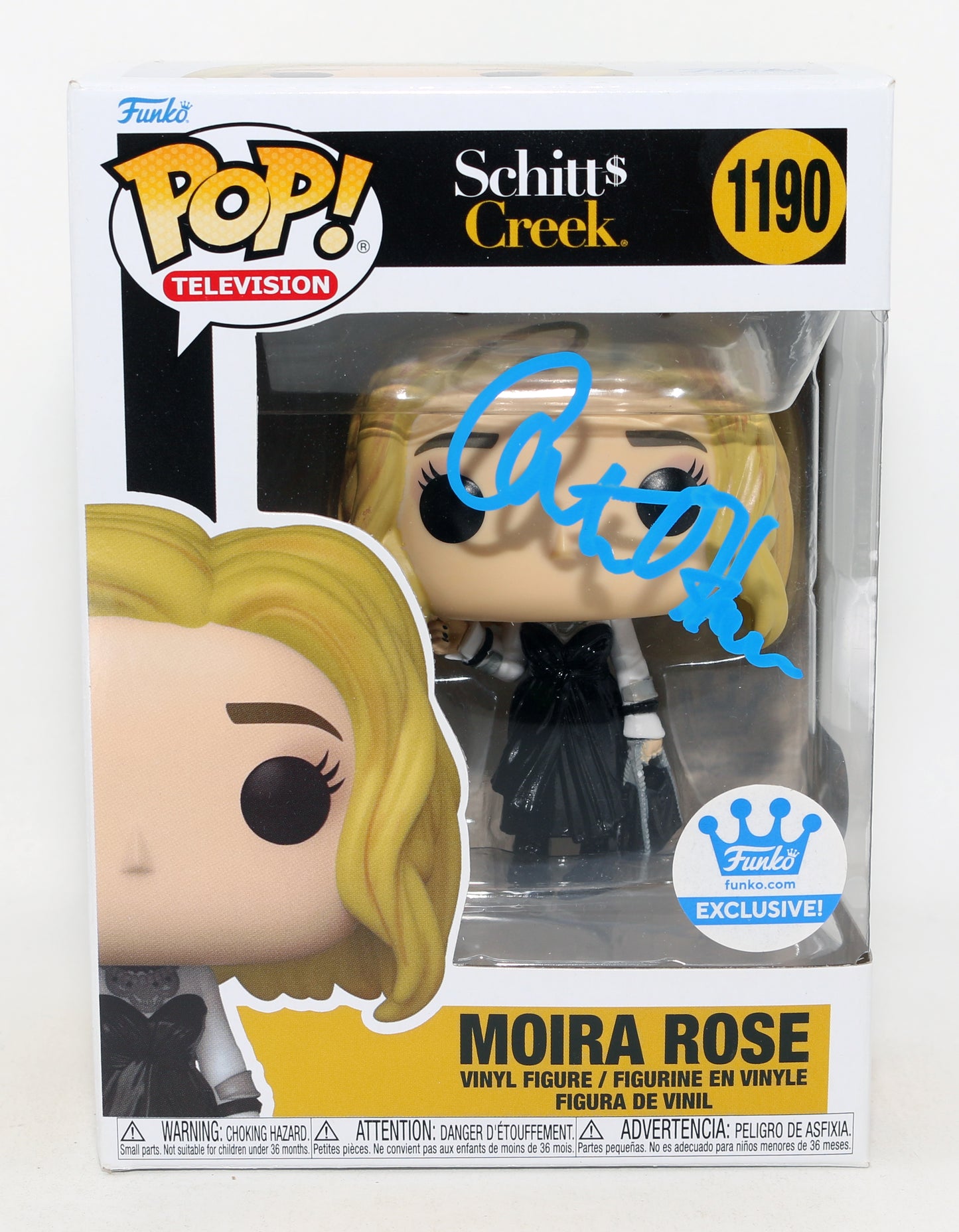 
                  
                    Catherine O'Hara as Moira Rose in Schitt's Creek Funko Store Excusive (SWAU) Signed Funko POP! #1190
                  
                