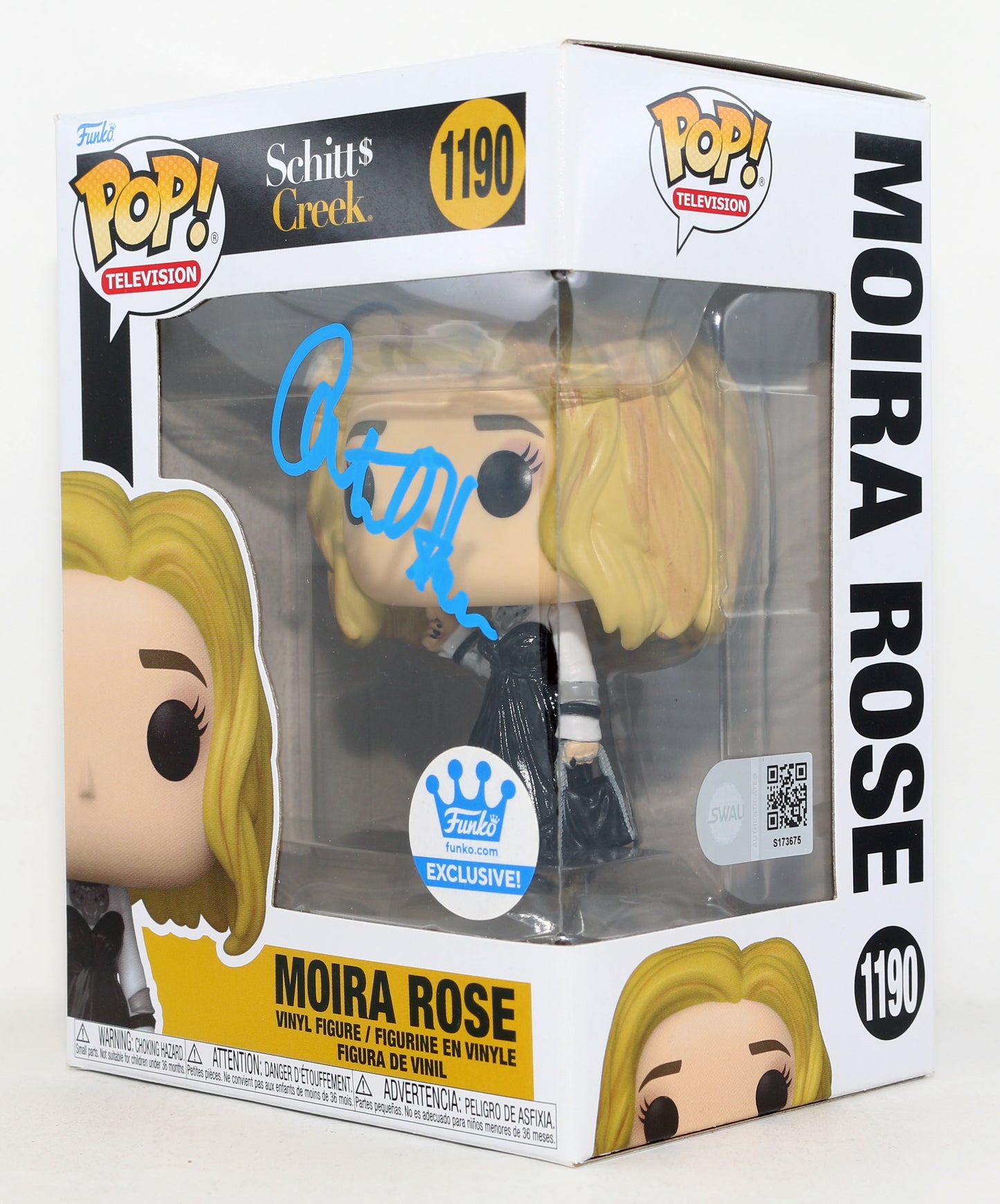 
                  
                    Catherine O'Hara as Moira Rose in Schitt's Creek Funko Store Excusive (SWAU) Signed Funko POP! #1190
                  
                