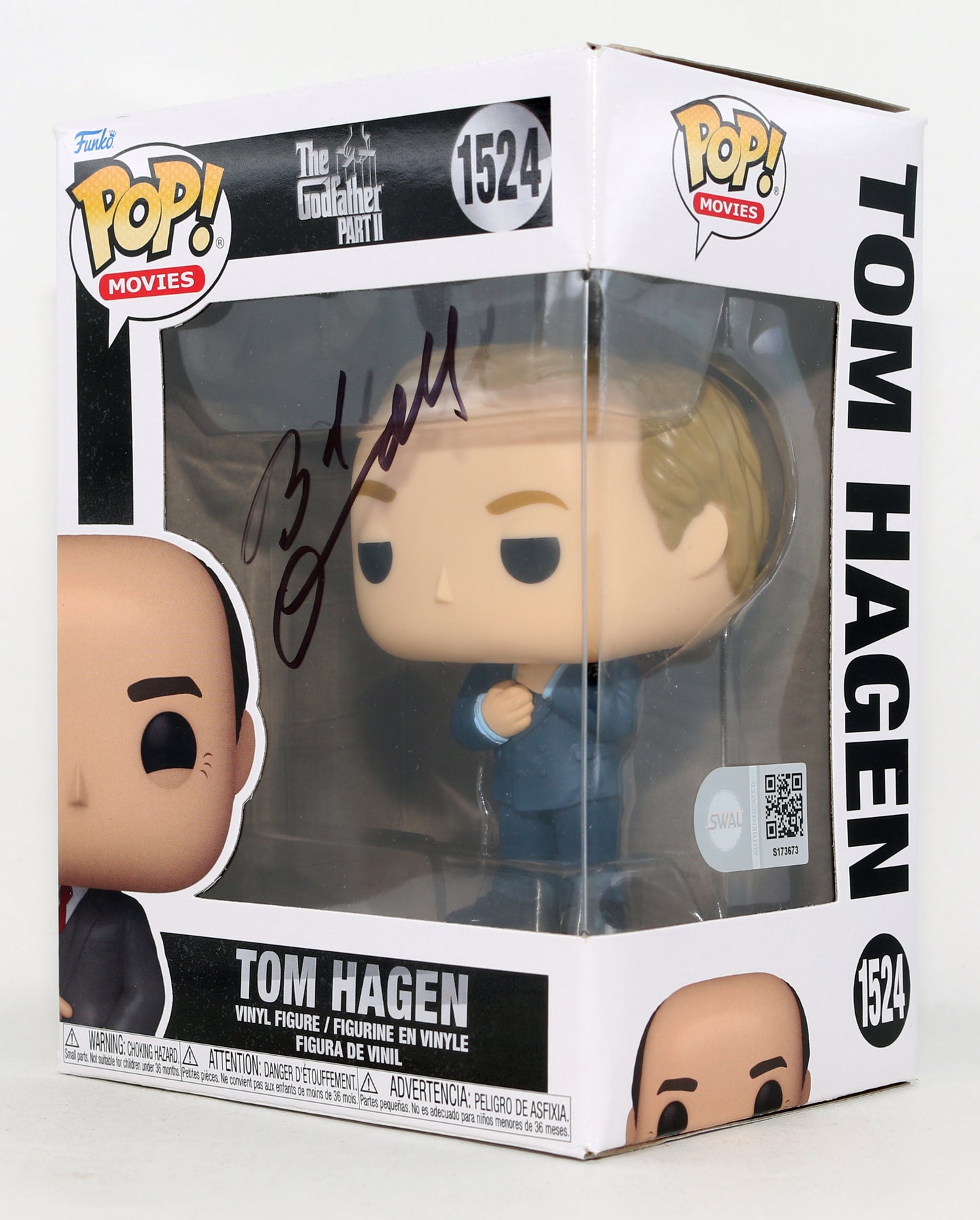 
                  
                    Robert Duvall as Tom Hagen in The Godfather Part II (SWAU) Signed Funko POP! #1524
                  
                