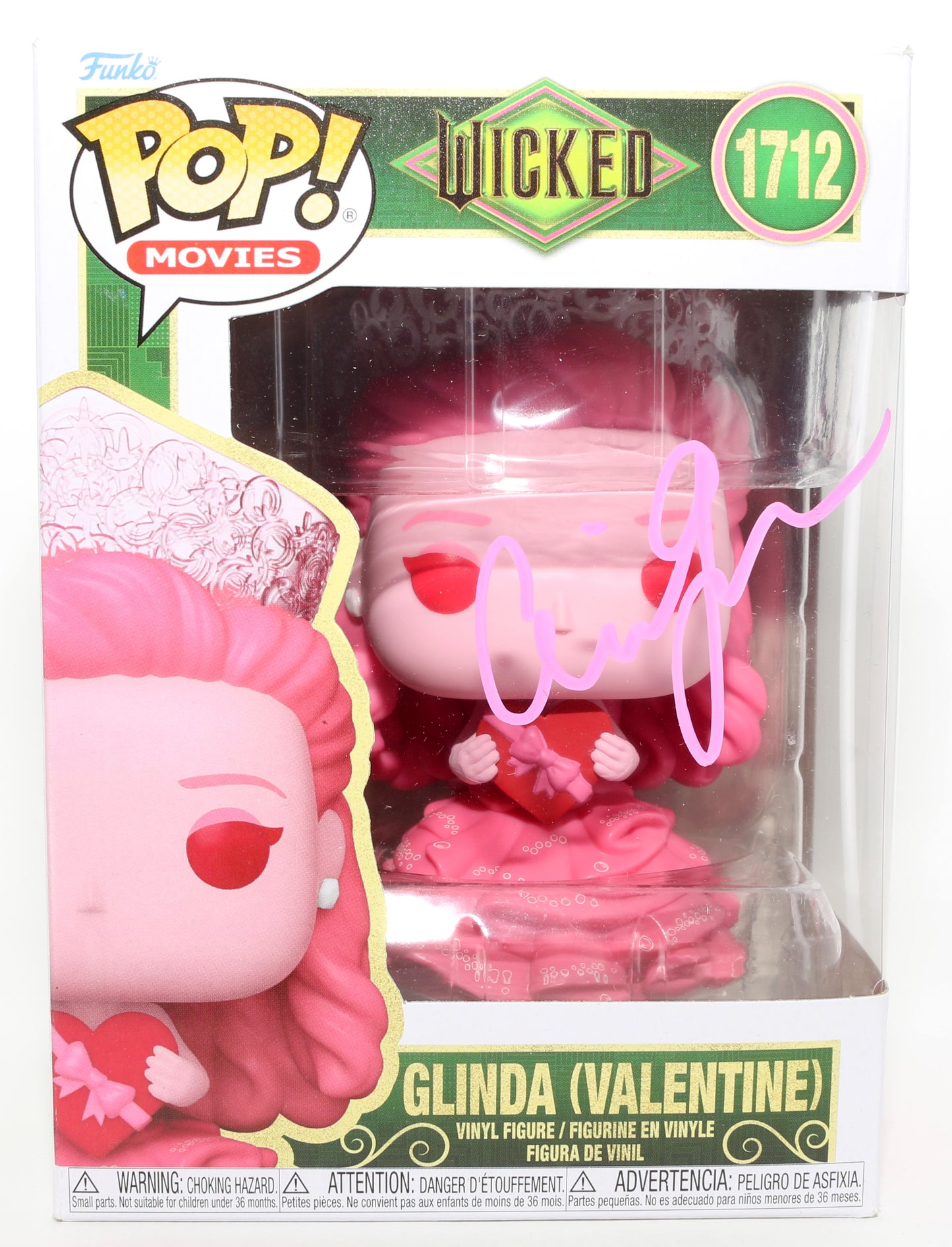 
                  
                    Ariana Grande as Glinda in Wicked Valentine's Day Edition Signed Funko POP! #1712
                  
                