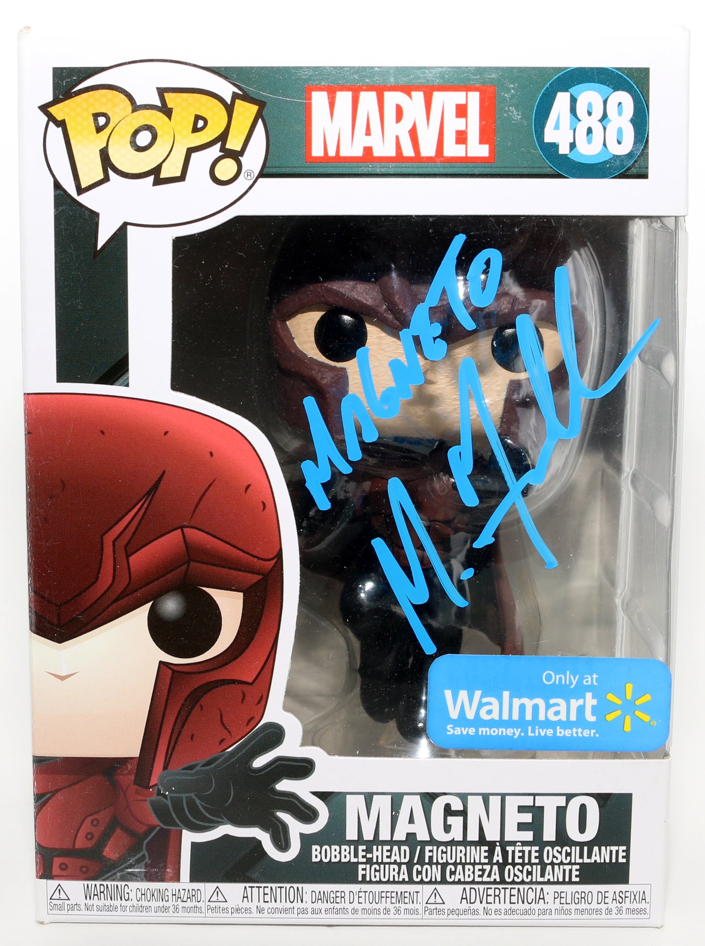 
                  
                    Michael Fassbender as Young Magneto in X-Men: Days of Future Past Walmart Exclusive Signed Funko POP! #488 with Character Name
                  
                