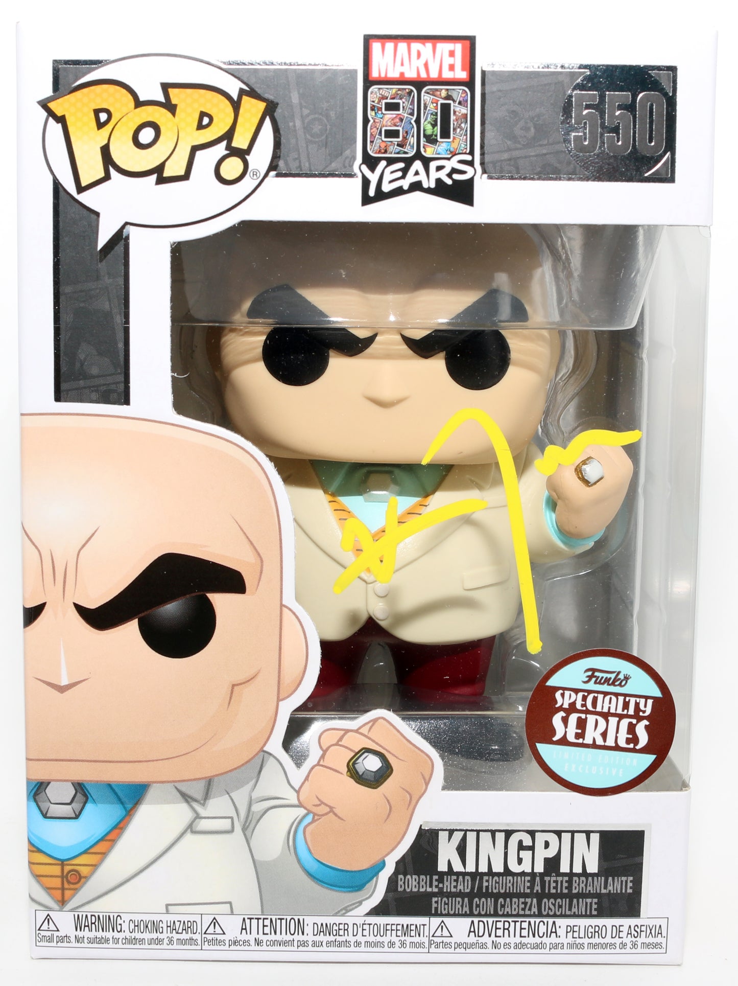
                  
                    Vincent D'Onofrio as Kingpin in Daredevil Specialty Series Limited Edition Exclusive Signed Funko POP! #550
                  
                