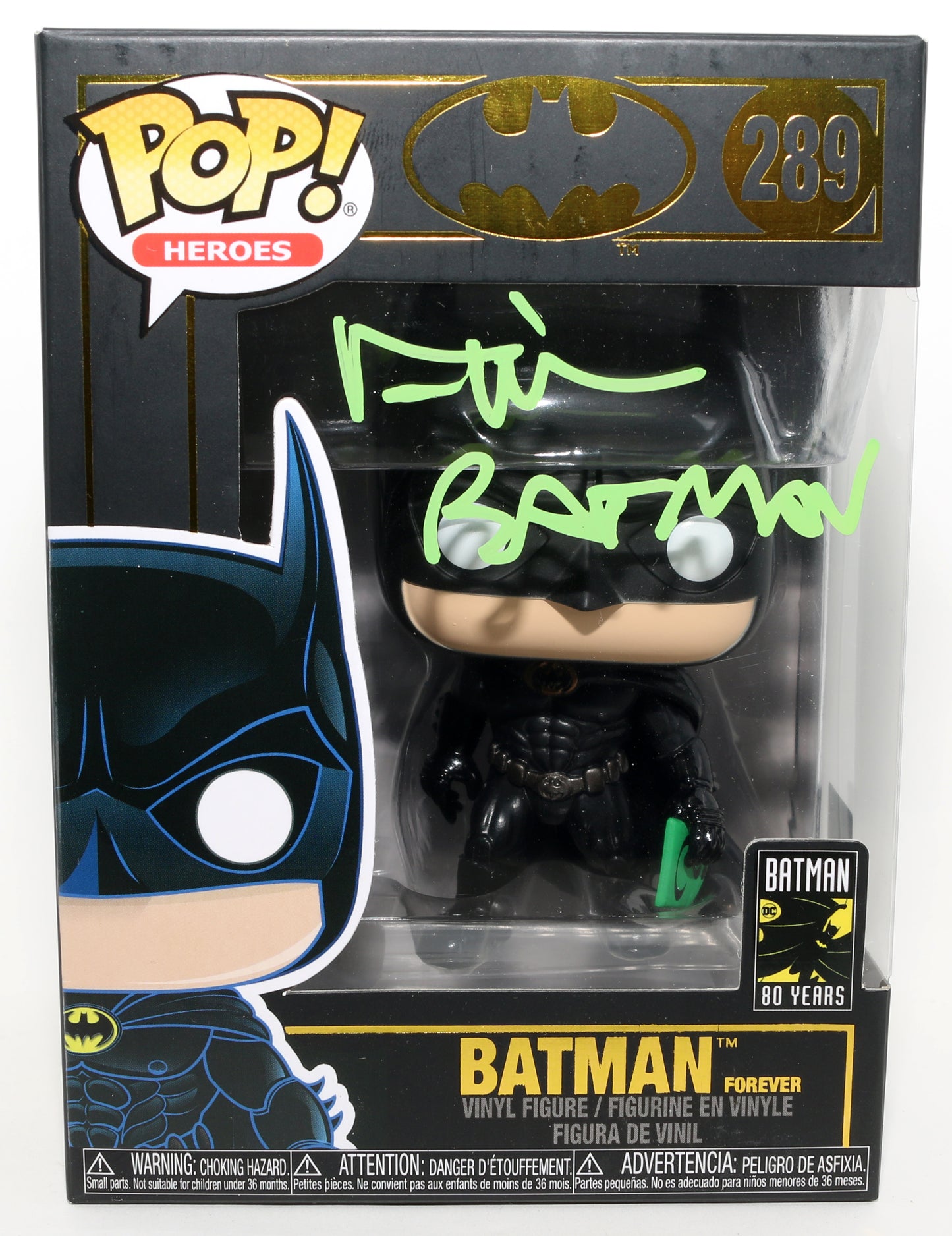
                  
                    Val Kilmer as Batman in Batman Forever (Celebrity Authentics) Signed Funko POP! #289 with Character Name
                  
                