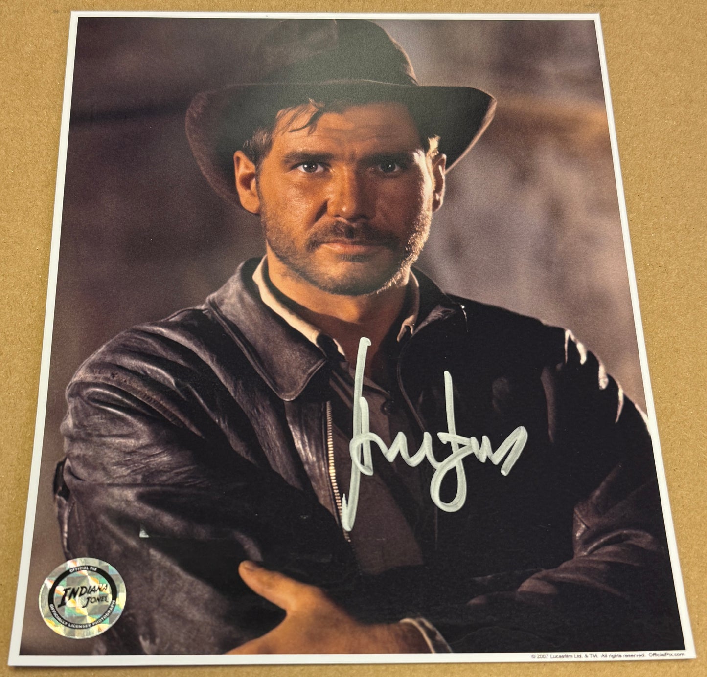 
                  
                    Harrison Ford as Indiana Jones in Indiana Jones & the Raiders of the Lost Ark (Official Pix / Beckett) Signed 8x10 Photo
                  
                