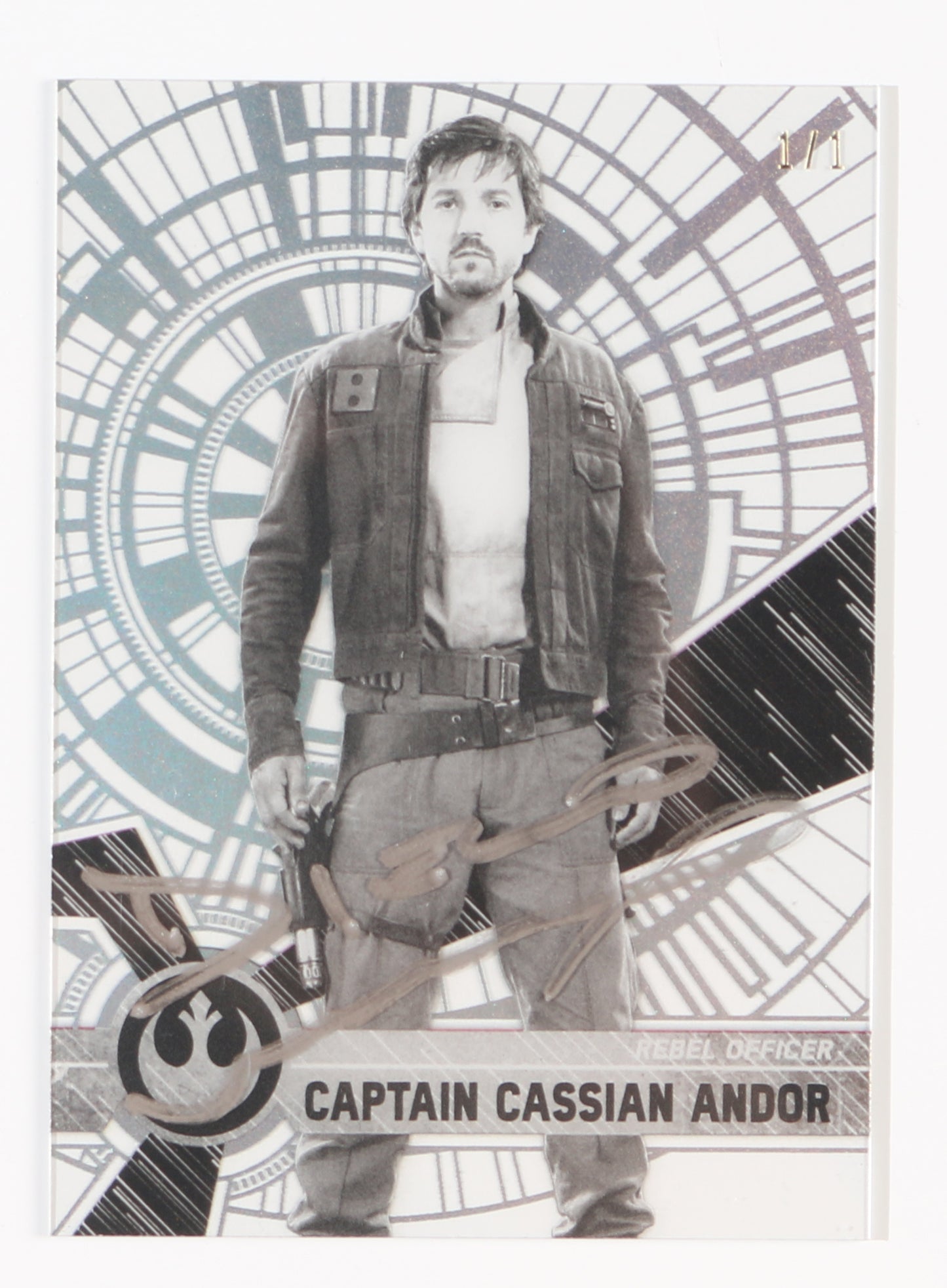 
                  
                    Diego Luna as Cassian Andor in Rogue One: A Star Wars Story Signed Topps Trading Card #59
                  
                