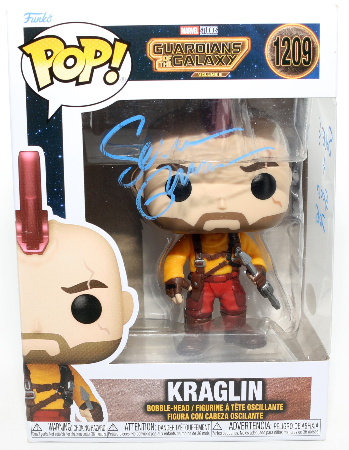 
                  
                    Sean Gunn as Kraglin Obfonteri in Guardians of the Galaxy Vol. 3 (JSA) Signed Funko POP! #1209 with Quote
                  
                