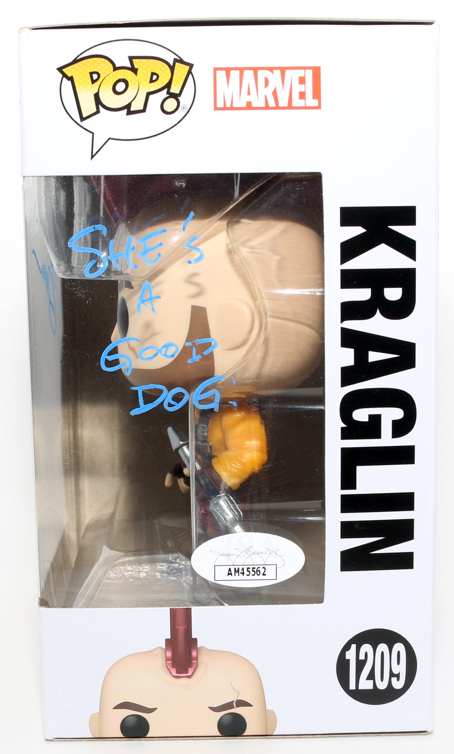 
                  
                    Sean Gunn as Kraglin Obfonteri in Guardians of the Galaxy Vol. 3 (JSA) Signed Funko POP! #1209 with Quote
                  
                