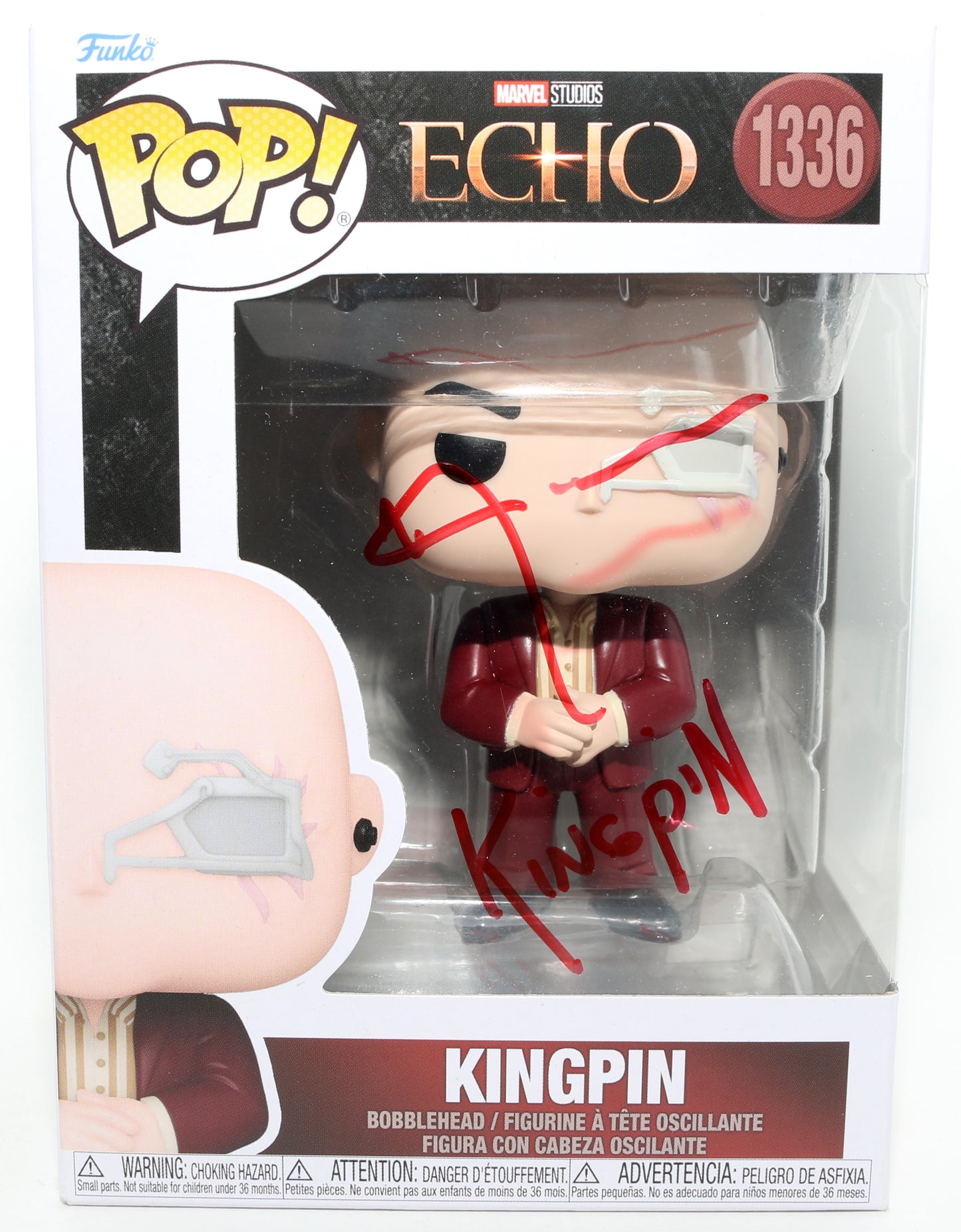 
                  
                    Vincent D'Onofrio as Kingpin in Echo Signed Funko POP! #1336 with Character Name
                  
                
