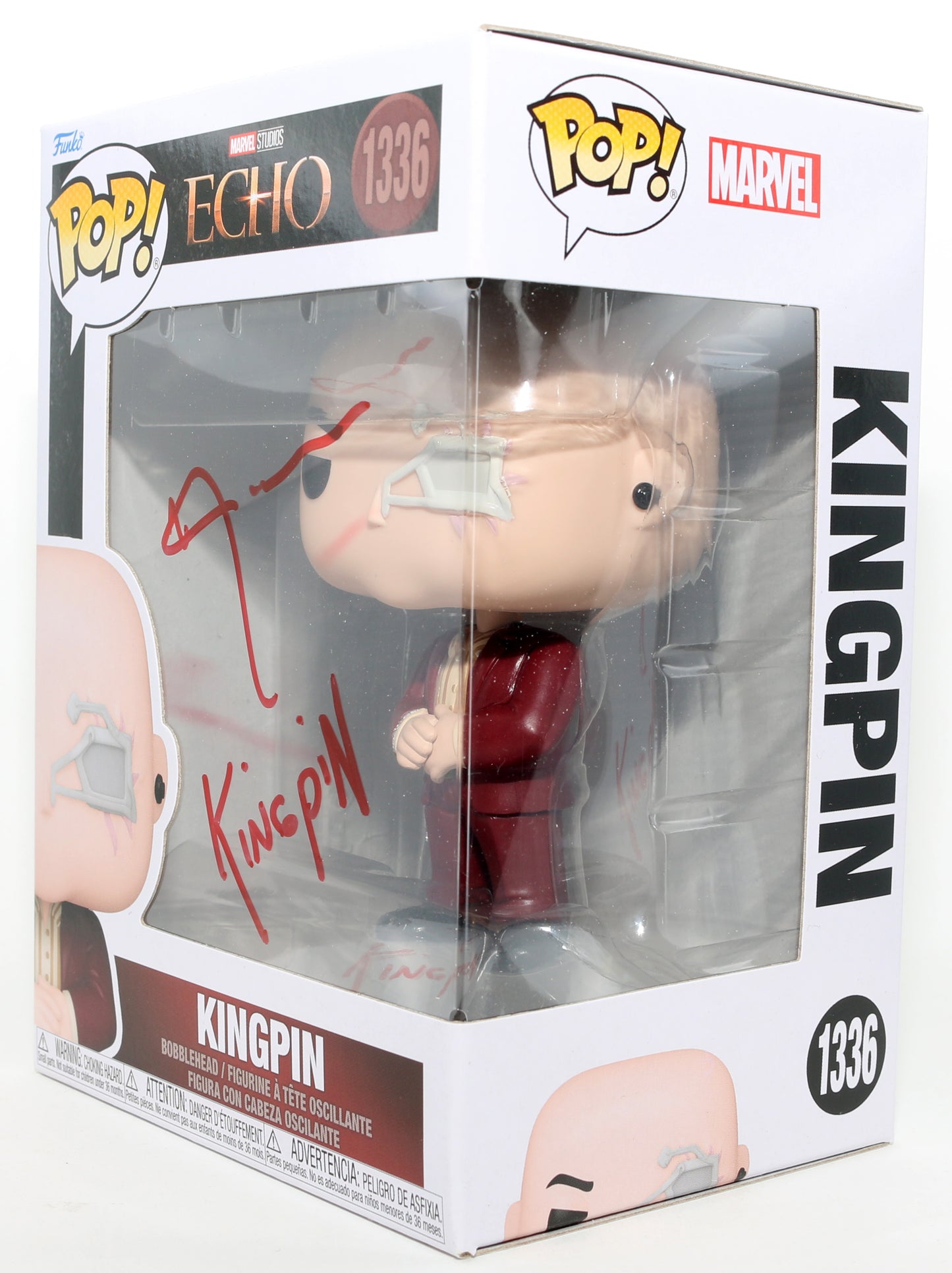 
                  
                    Vincent D'Onofrio as Kingpin in Echo Signed Funko POP! #1336 with Character Name
                  
                