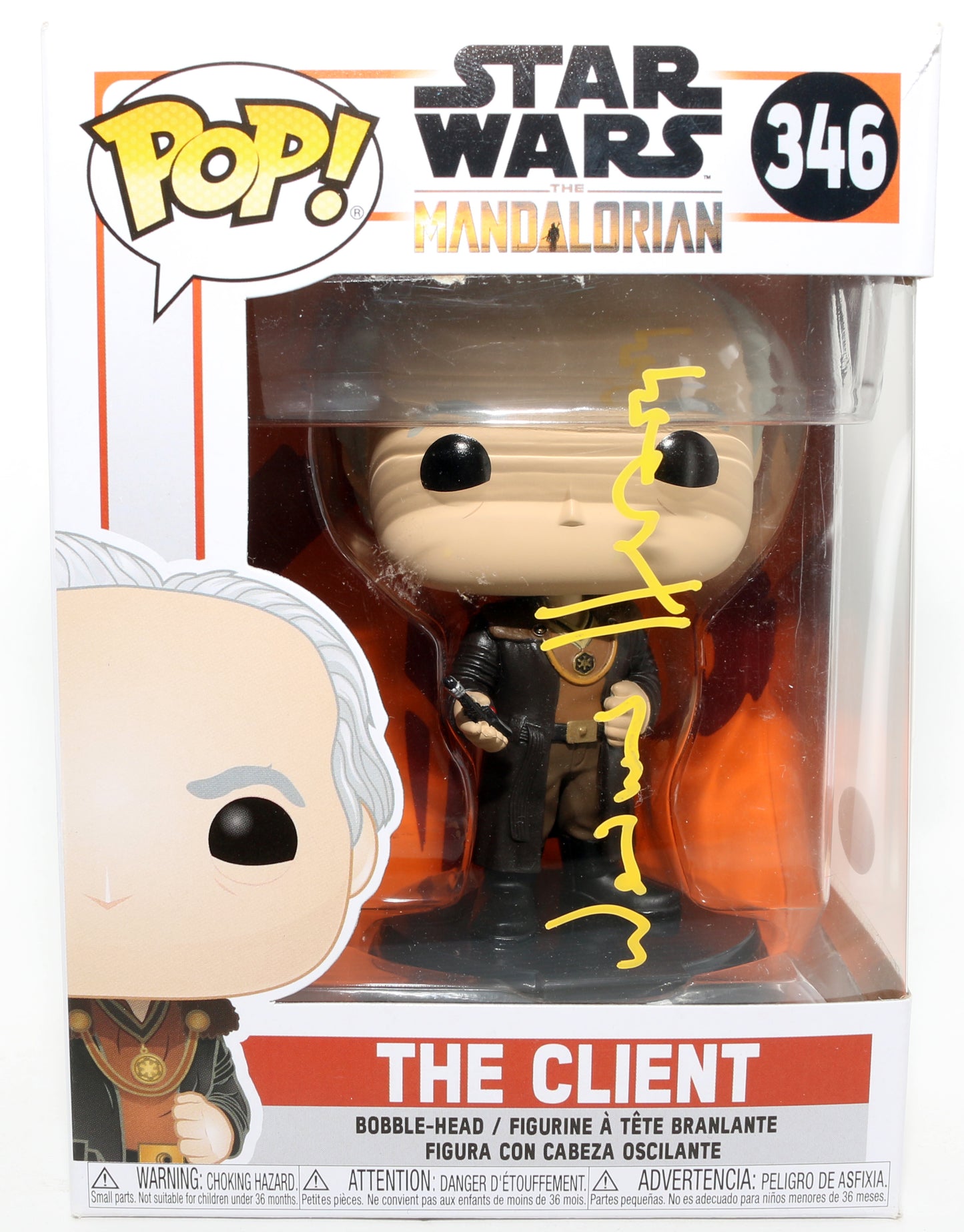 
                  
                    Werner Herzog as The Client in Star Wars: The Mandalorian (JSA) Signed Funko POP! #346
                  
                