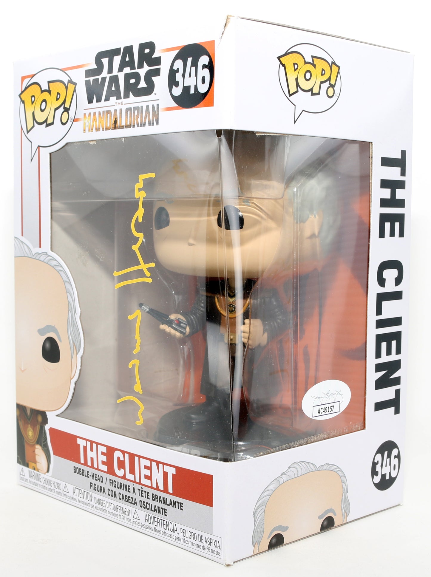 
                  
                    Werner Herzog as The Client in Star Wars: The Mandalorian (JSA) Signed Funko POP! #346
                  
                