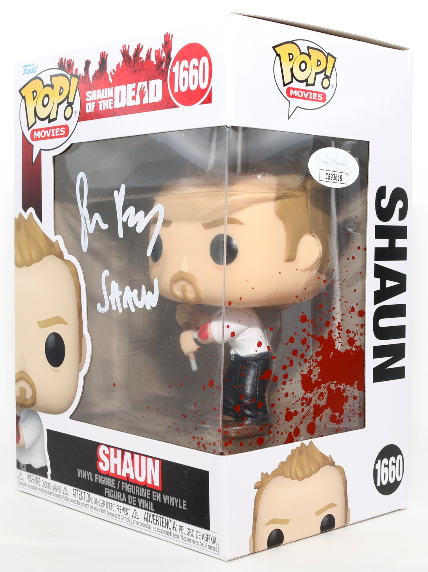 
                  
                    Simon Pegg as Shaun in Shaun of the Dead (JSA) Signed Funko POP! #1660 with Character Name
                  
                