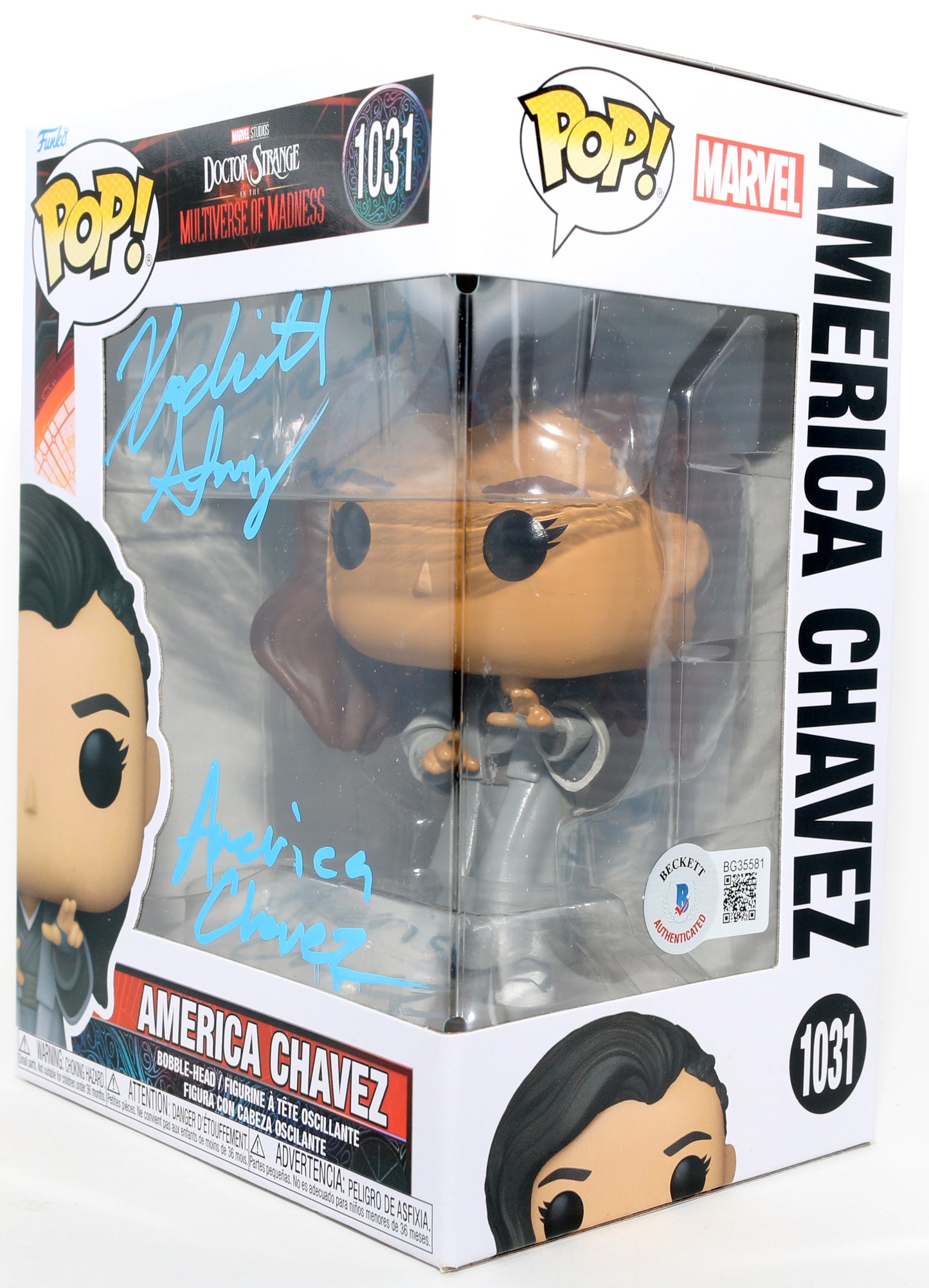 
                  
                    Xochitl Gomez as America Chavez in Doctor Strange in the Multiverse of Madness (Beckett) Signed Funko POP! #1031 with Character Name
                  
                