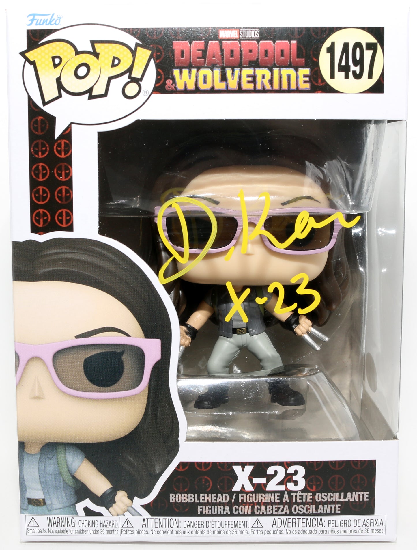 
                  
                    Dafne Keen as X-23 in Deadpool & Wolverine Signed Funko POP! #1497 with Character Name
                  
                