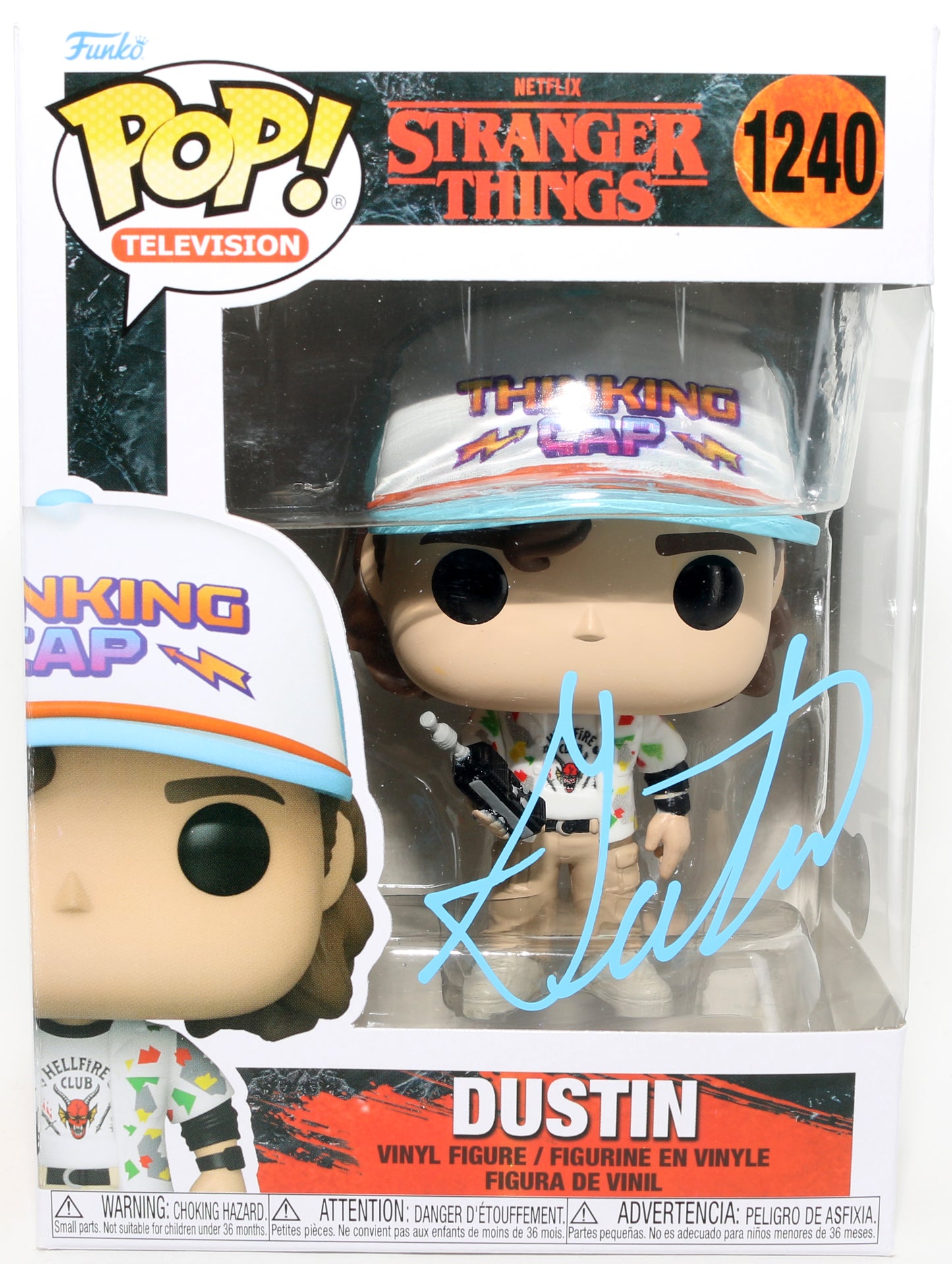 
                  
                    Gaten Matarazzo as Dustin Henderson in Stranger Things (Beckett) Signed Funko POP! #1240
                  
                