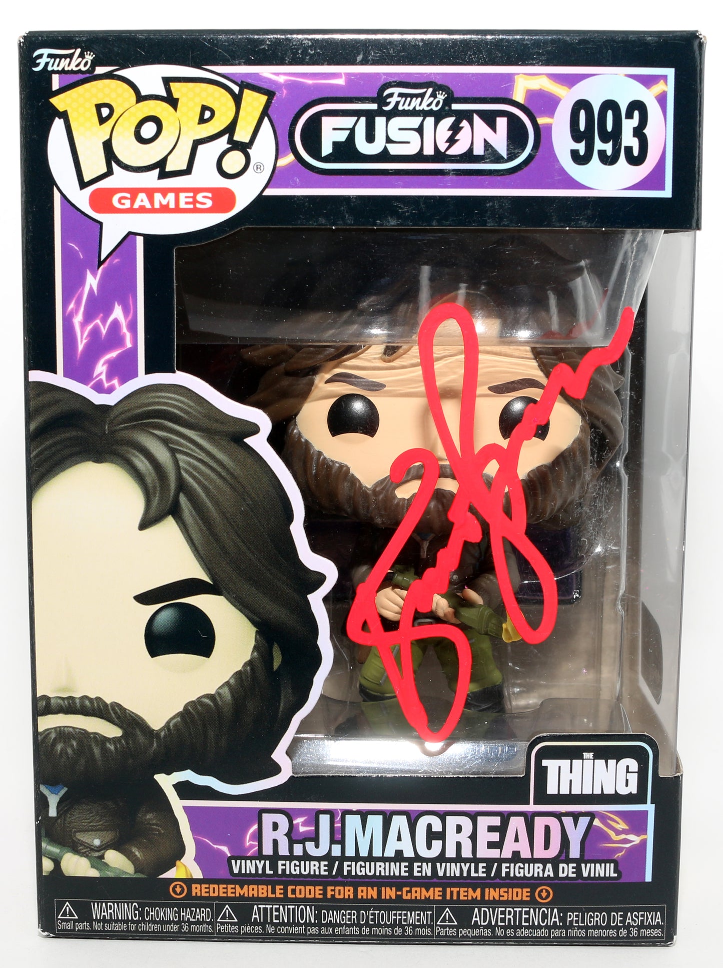 
                  
                    Kurt Russell as R.J. MacReady in John Carpenter's The Thing (SWAU) Signed Funko POP! #993
                  
                