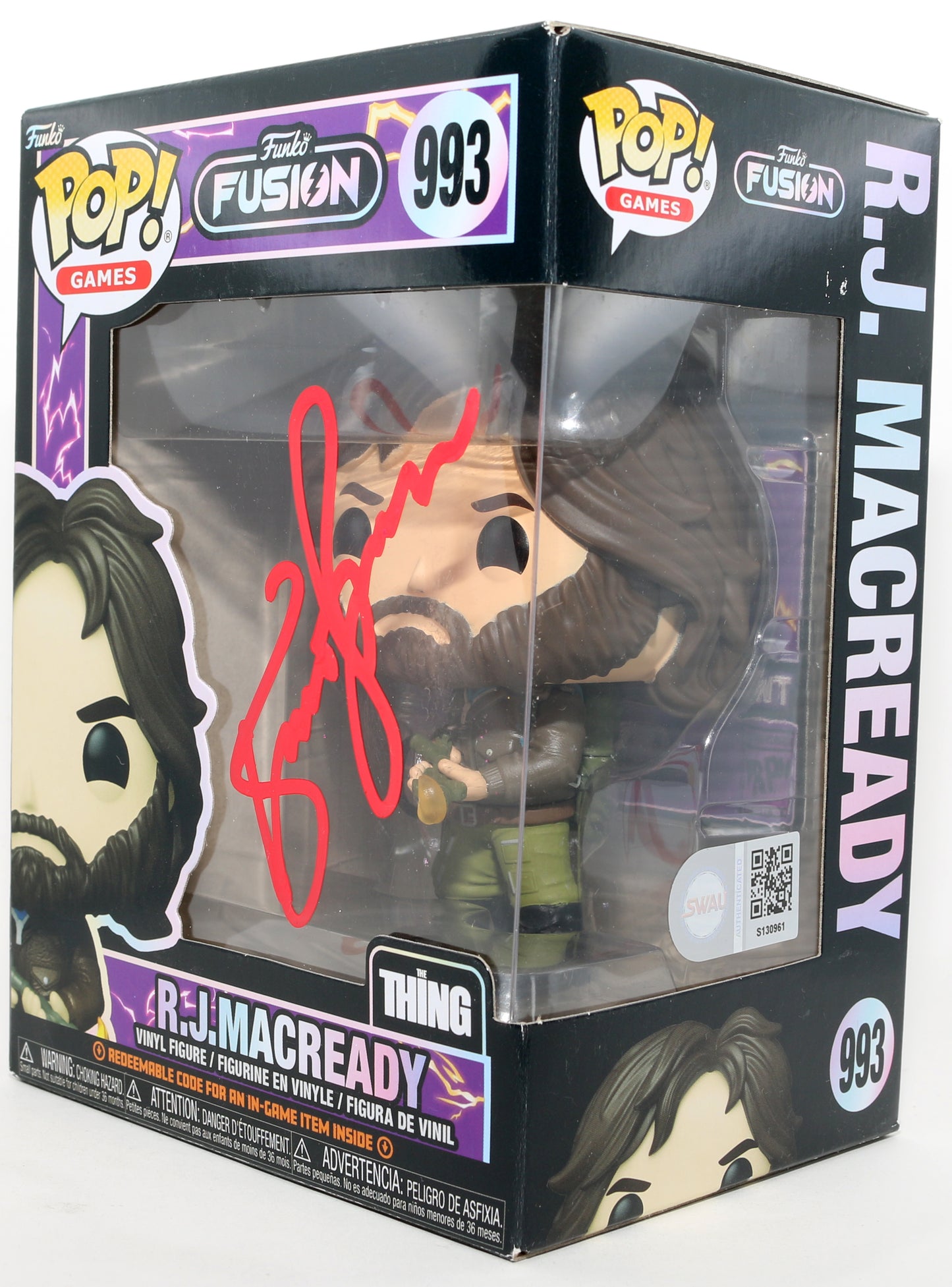 
                  
                    Kurt Russell as R.J. MacReady in John Carpenter's The Thing (SWAU) Signed Funko POP! #993
                  
                