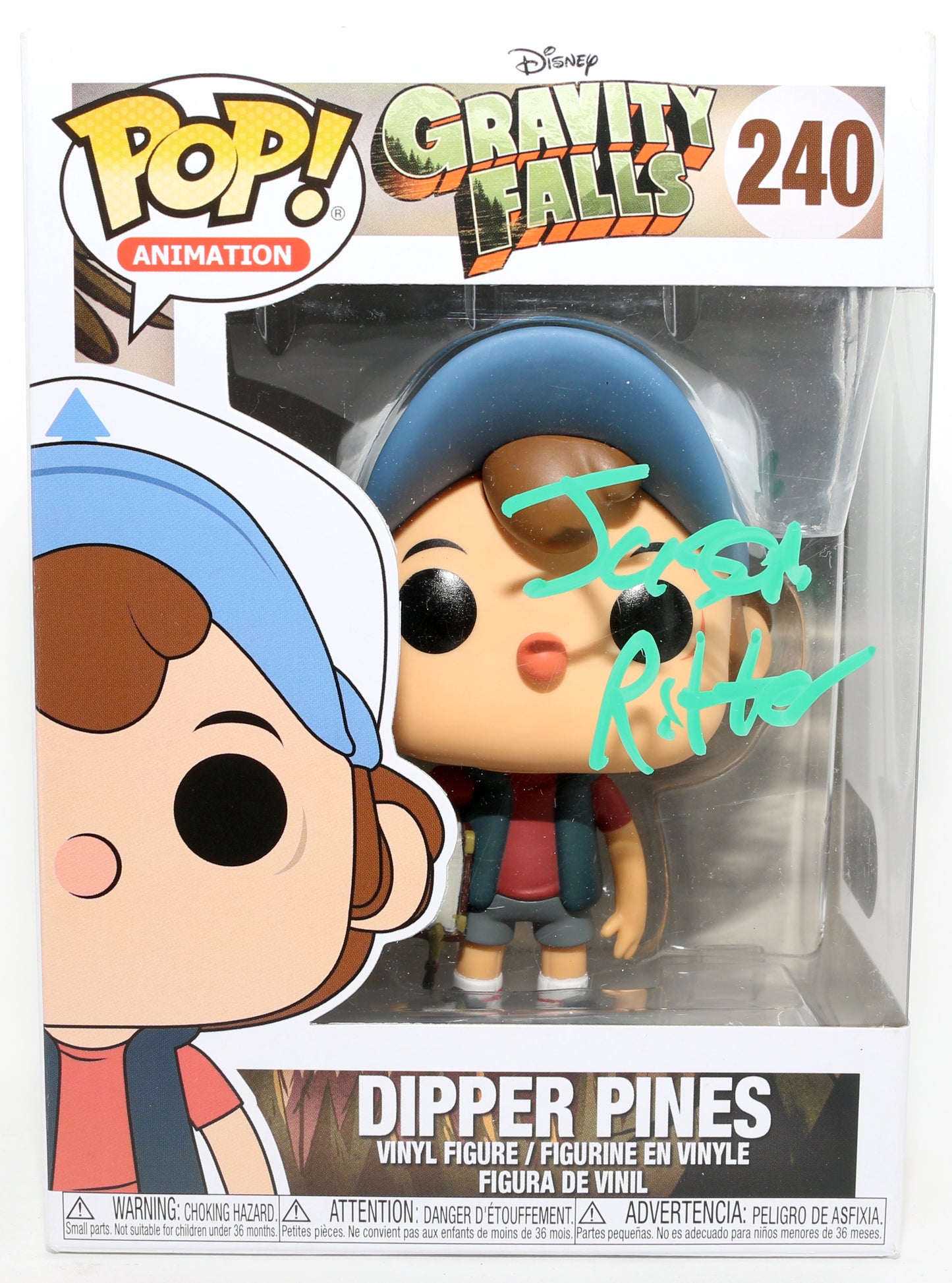 
                  
                    Jason Ritter as Dipper Pines in Gravity Falls (SWAU) Signed Funko POP! #240
                  
                