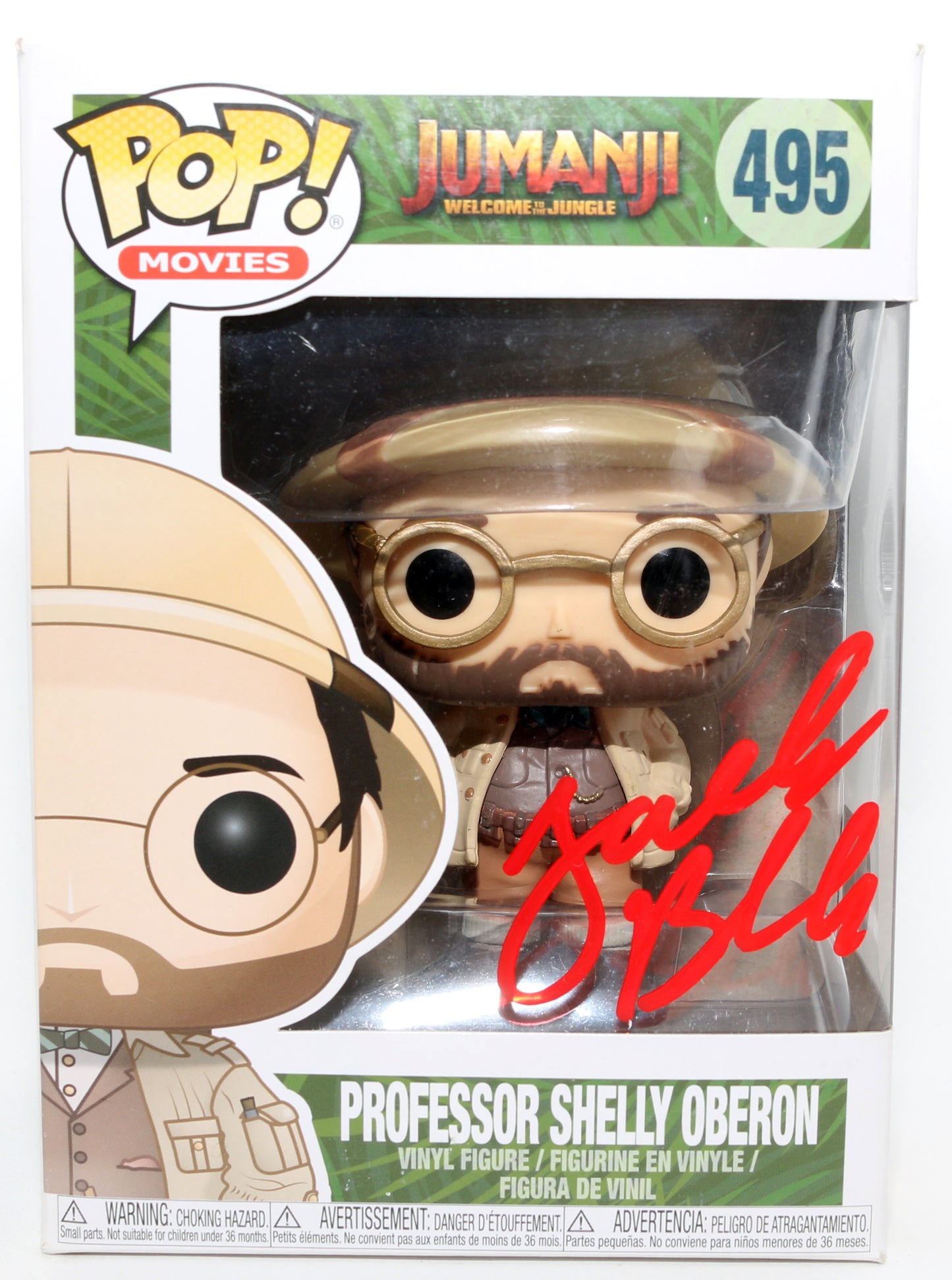 
                  
                    Jack Black as Professor Sheldon "Shelly" Oberon in Jumanji: Welcome to the Jungle (SWAU) Signed Funko POP! #495
                  
                