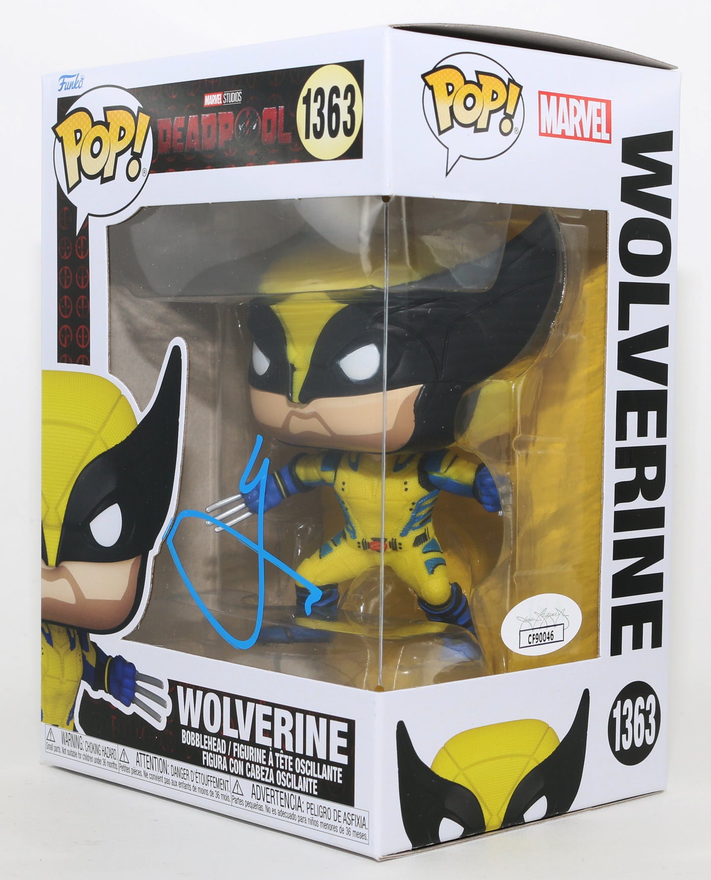 
                  
                    Hugh Jackman as Wolverine in Deadpool & Wolverine (JSA) Signed Funko POP! #1363
                  
                
