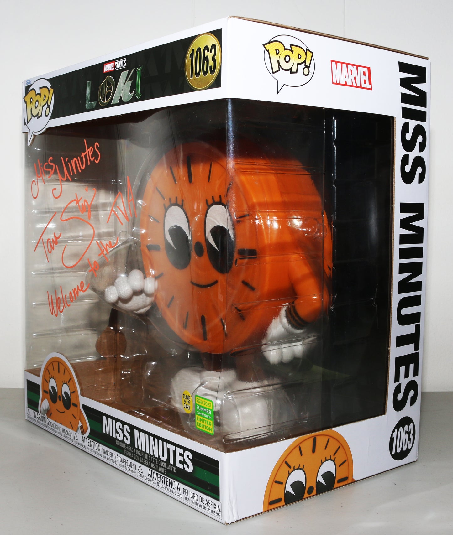 
                  
                    Tara Strong as Miss Minutes in Loki Signed Oversized Funko POP! #1063 with Character Name & Quote
                  
                