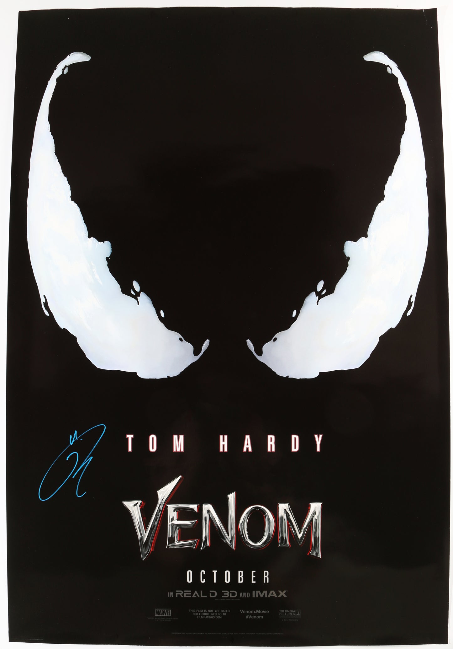
                  
                    Tom Hardy as Eddie Brock / Venom in Venom Signed 27x40 Poster
                  
                