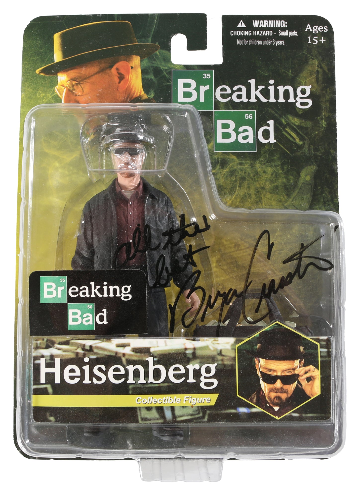 
                  
                    Bryan Cranston as Walter White / Heisenberg in Breaking Bad Signed Mezco Collectible Action Figure
                  
                