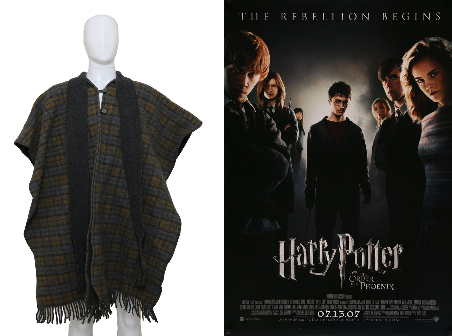 
                  
                    Harry Potter and The Order of the Phoenix Ministry of Magic Patron Production Worn Shawl - 2007
                  
                