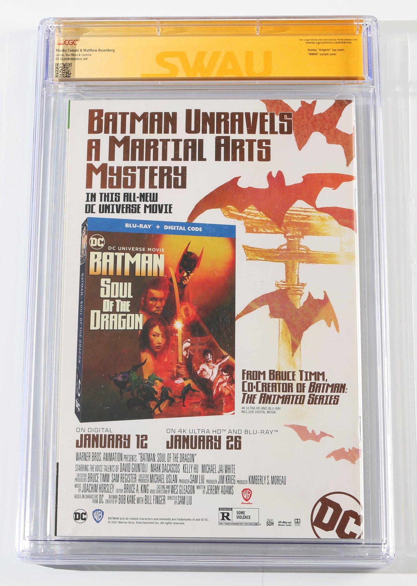 
                  
                    Future State: Dark Detective #1 - Gal Gadot as Wonder Woman, Chris Pine as Steve Trevor, & Pedro Pascal as Max Lord in Wonder Woman 1984 (SWAU CGC Signature Series 9.8) 2021
                  
                