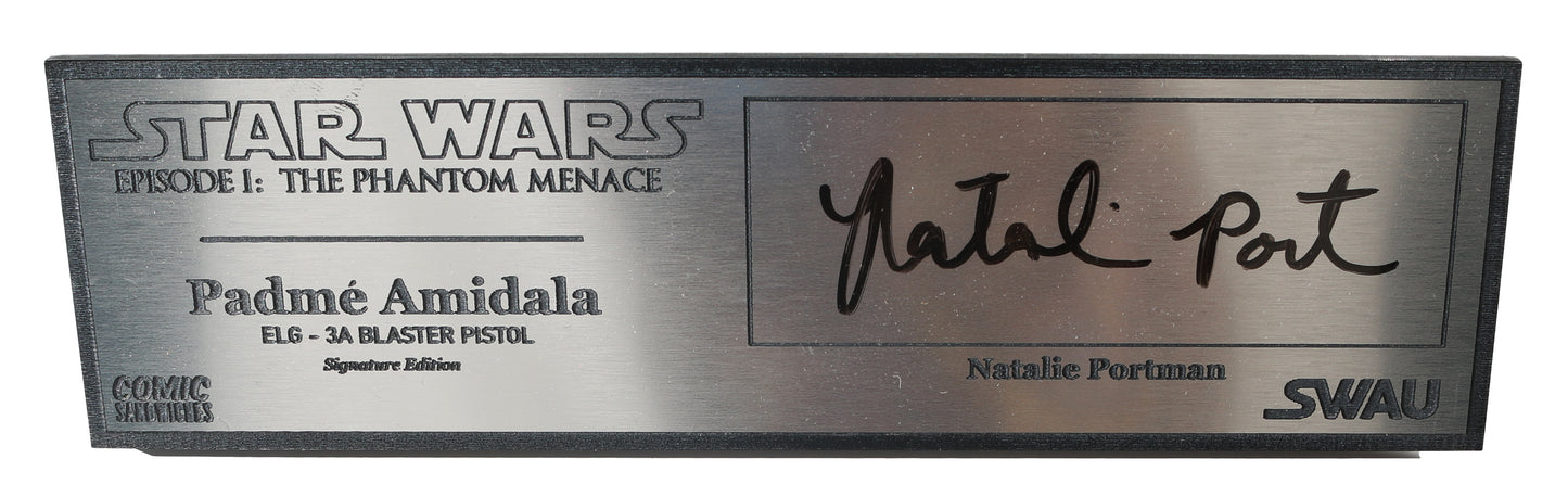 
                  
                    Padme's Prop Replica Blaster from Star Wars Episode I: The Phantom Menace with Plaque (SWAU) Signed by Natalie Portman
                  
                