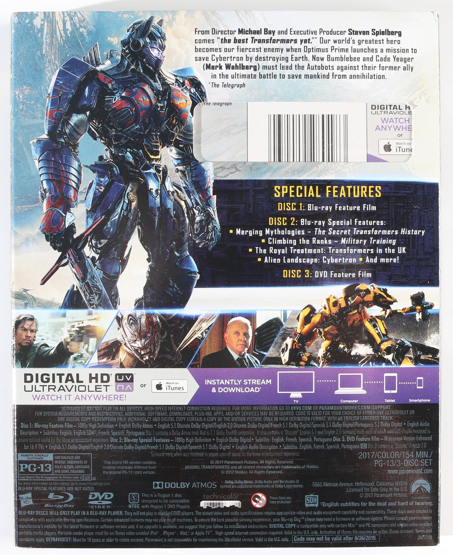 
                  
                    Transformers: The Last Knight Blu-ray Cover Cast Signed by Peter Cullen, Isabela Merced, Frank Welker, & Santiago Cabrera
                  
                