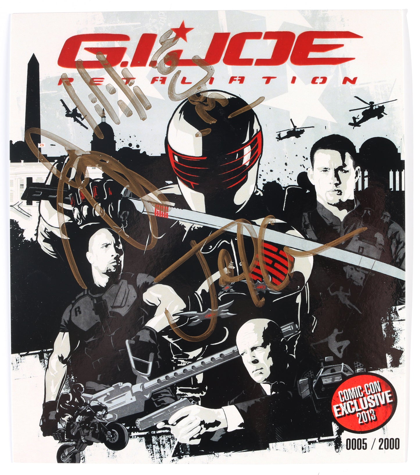 
                  
                    Ray Park as Snake Eyes & Jon M. Chu Director of G.I. Joe: Retaliation Signed DVD Insert #5/2000 with Quote
                  
                