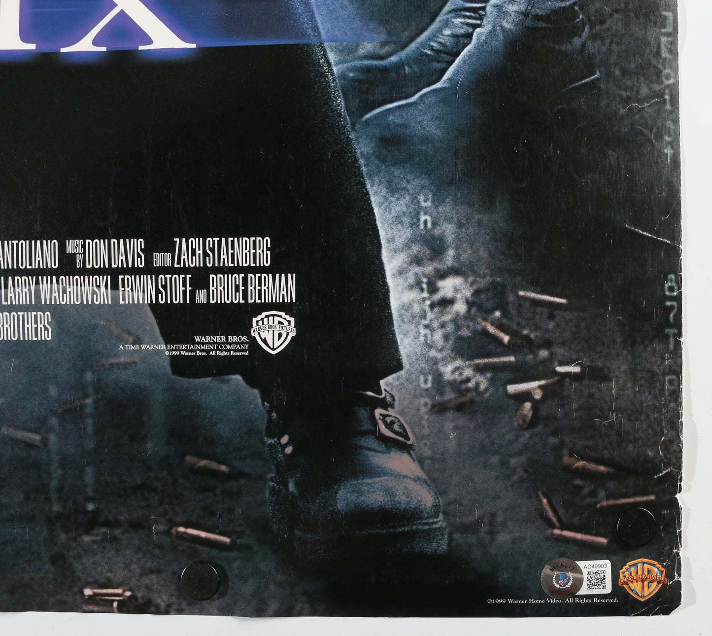 
                  
                    Keanu Reeves as Neo & Joe Pantoliano as Cypher in The Matrix (Beckett) Signed 27x40 Poster
                  
                